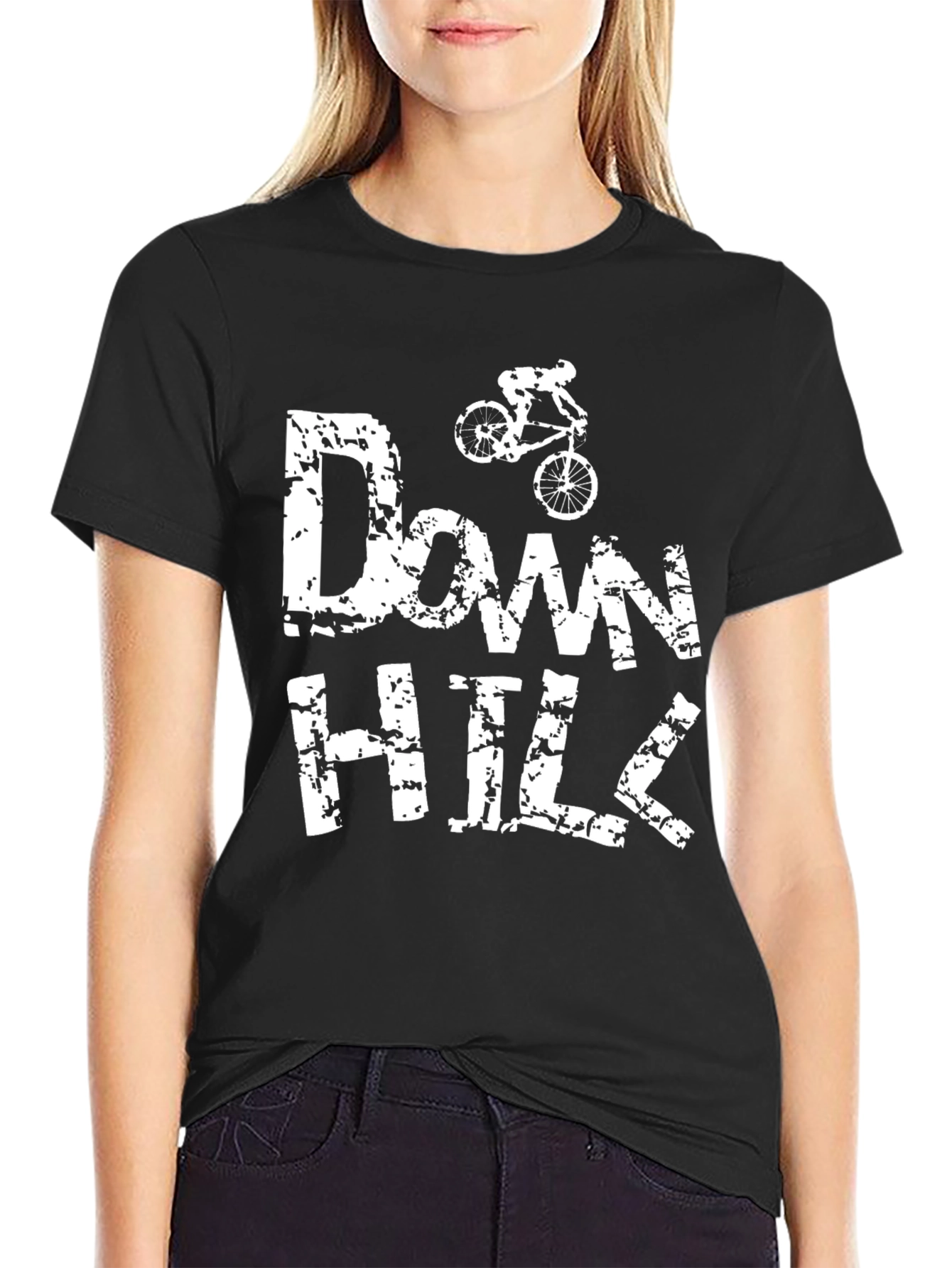 Downhill Mountain Bike T-Shirt - Black Graphic Tee
