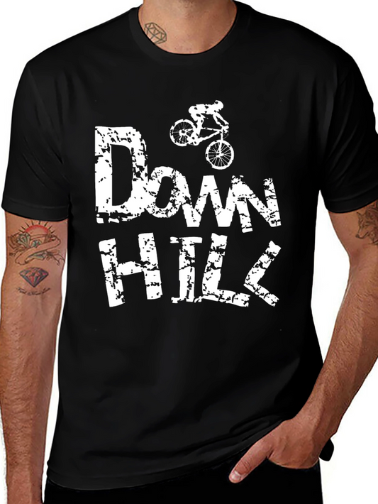 Downhill Mountain Bike T-Shirt - Black Graphic Tee