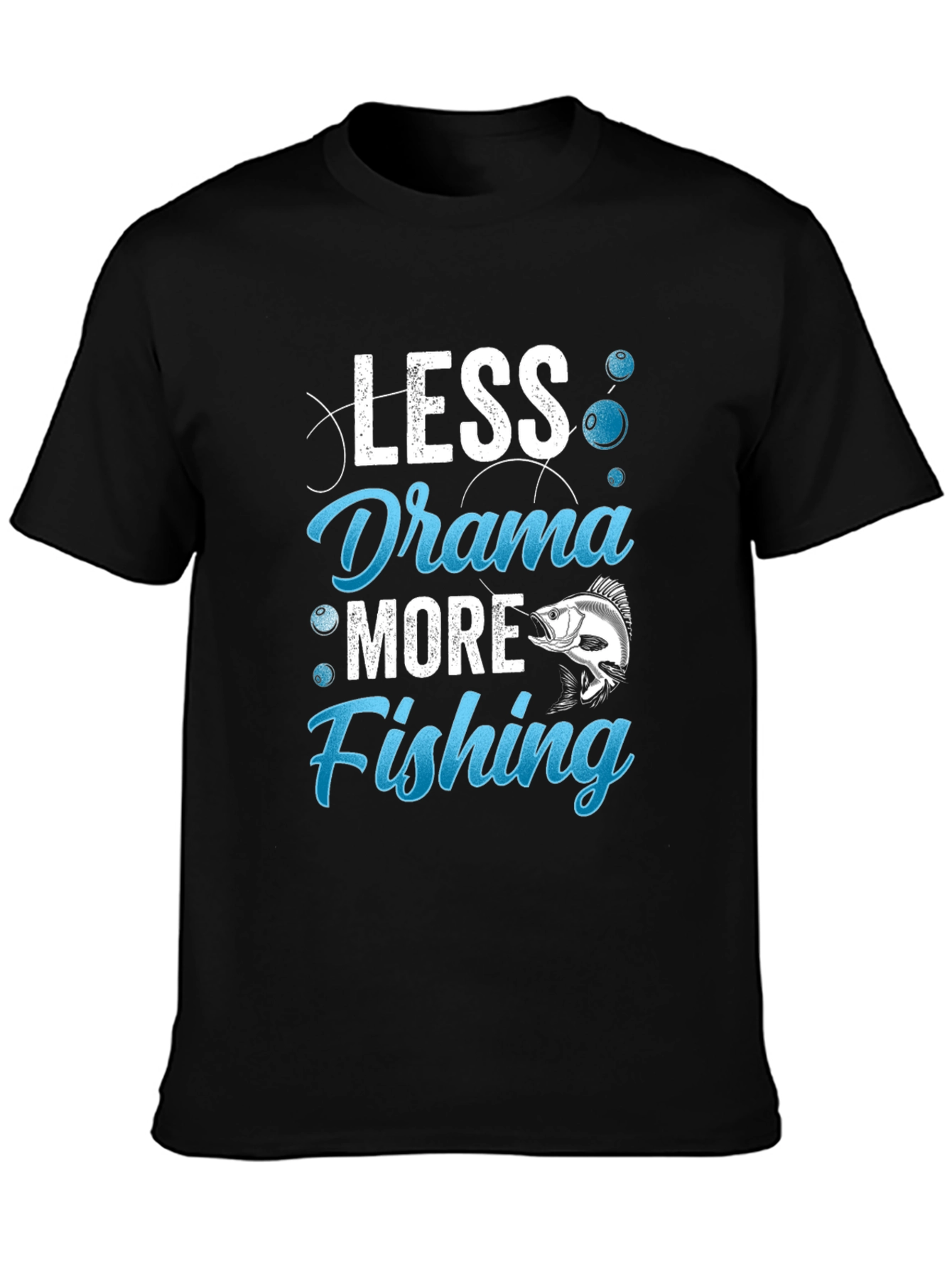 Less Drama More Fishing Graphic Tee
