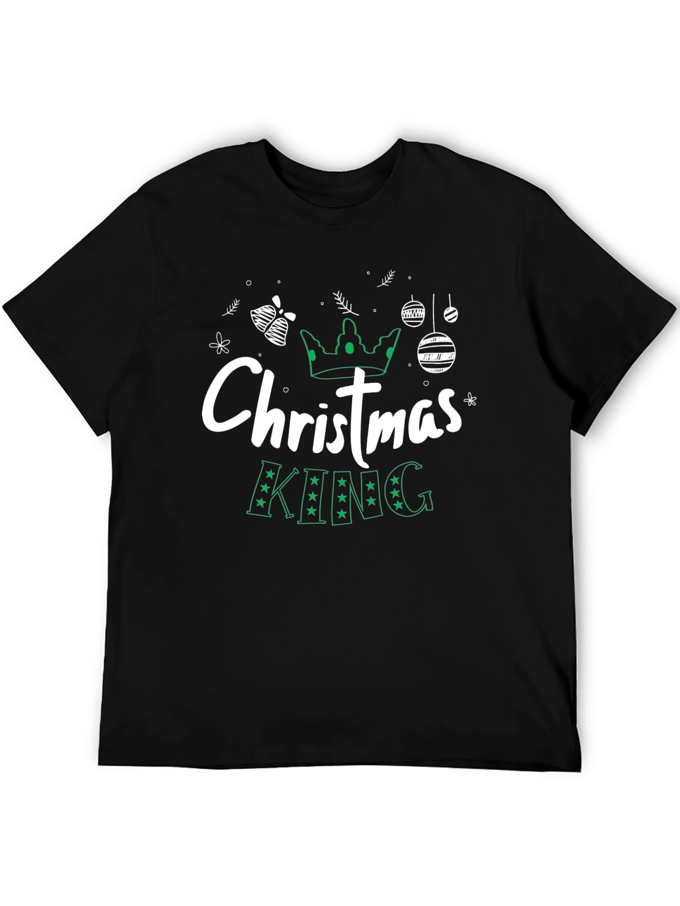 Christmas King Black Graphic Tee