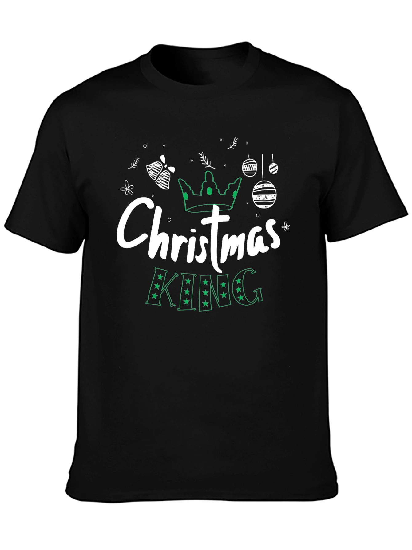 Christmas King Black Graphic Tee