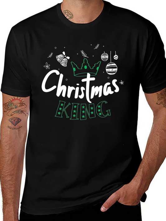 Christmas King Black Graphic Tee