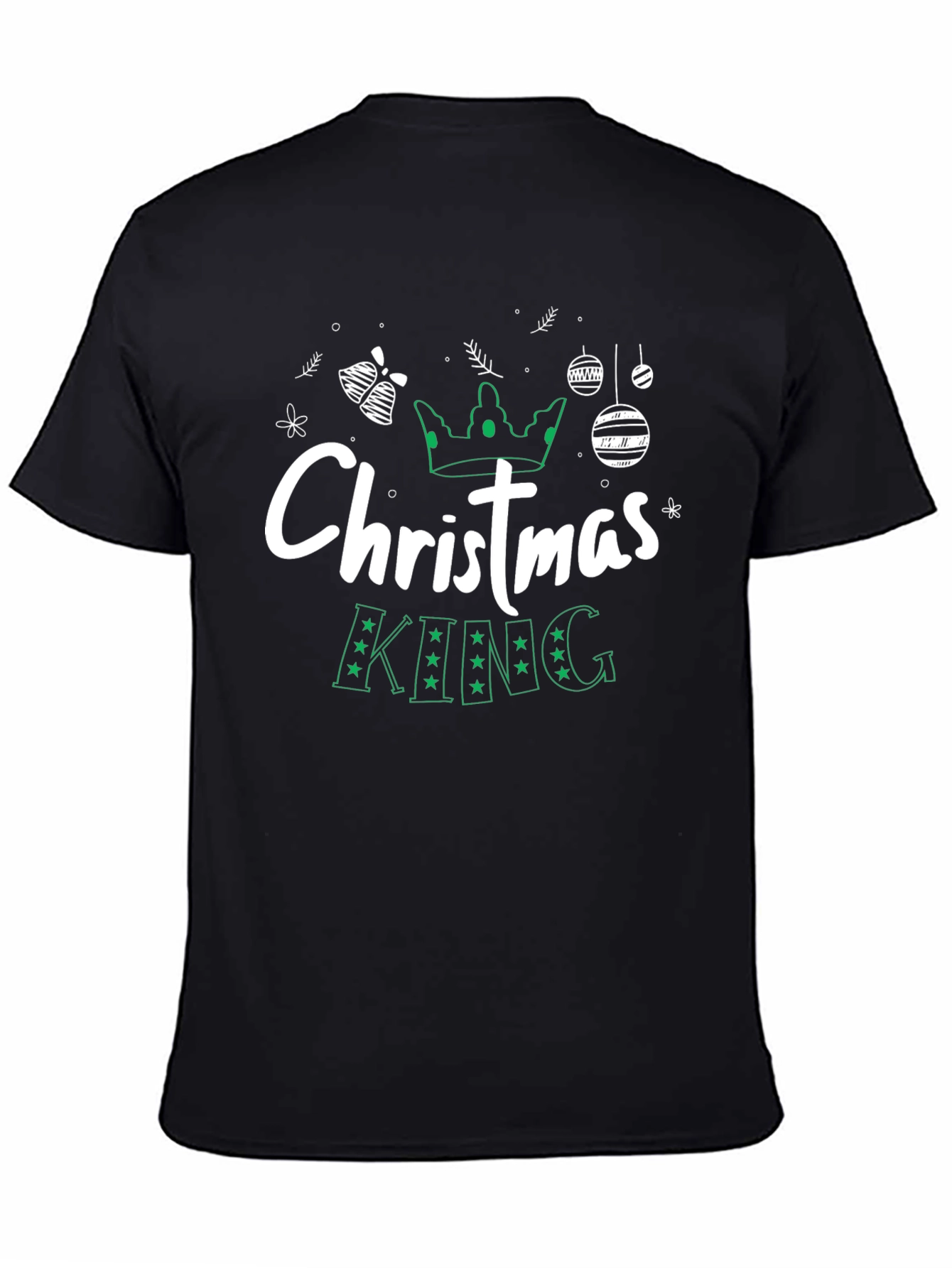 Christmas King Black Graphic Tee