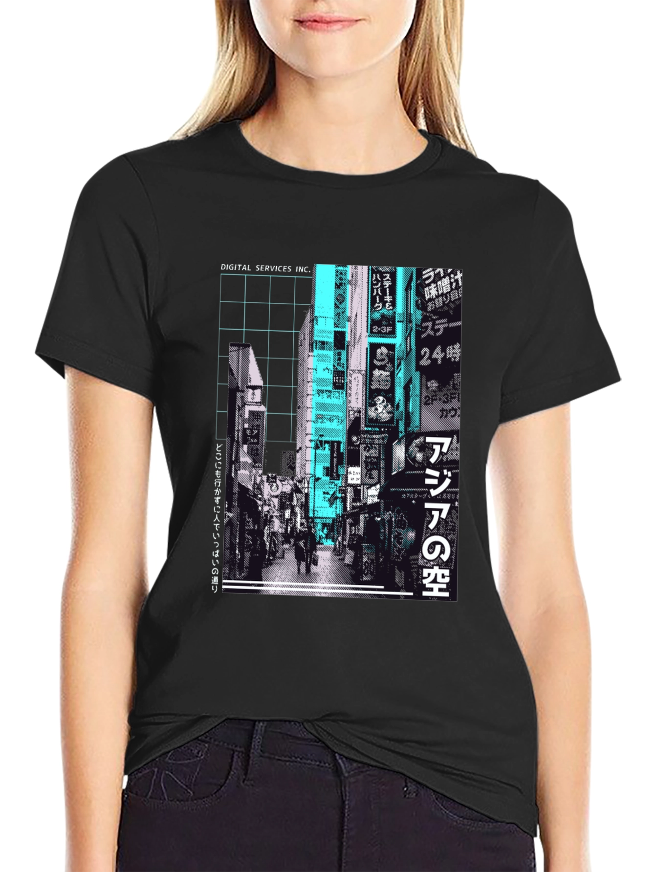 Urban Streetwear T-Shirt - Tokyo Cityscape Graphic Tee