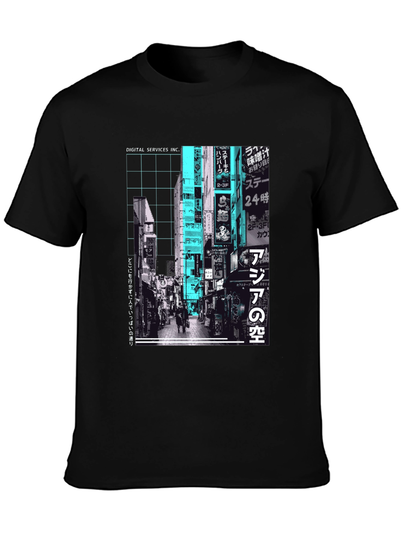 Urban Streetwear T-Shirt - Tokyo Cityscape Graphic Tee
