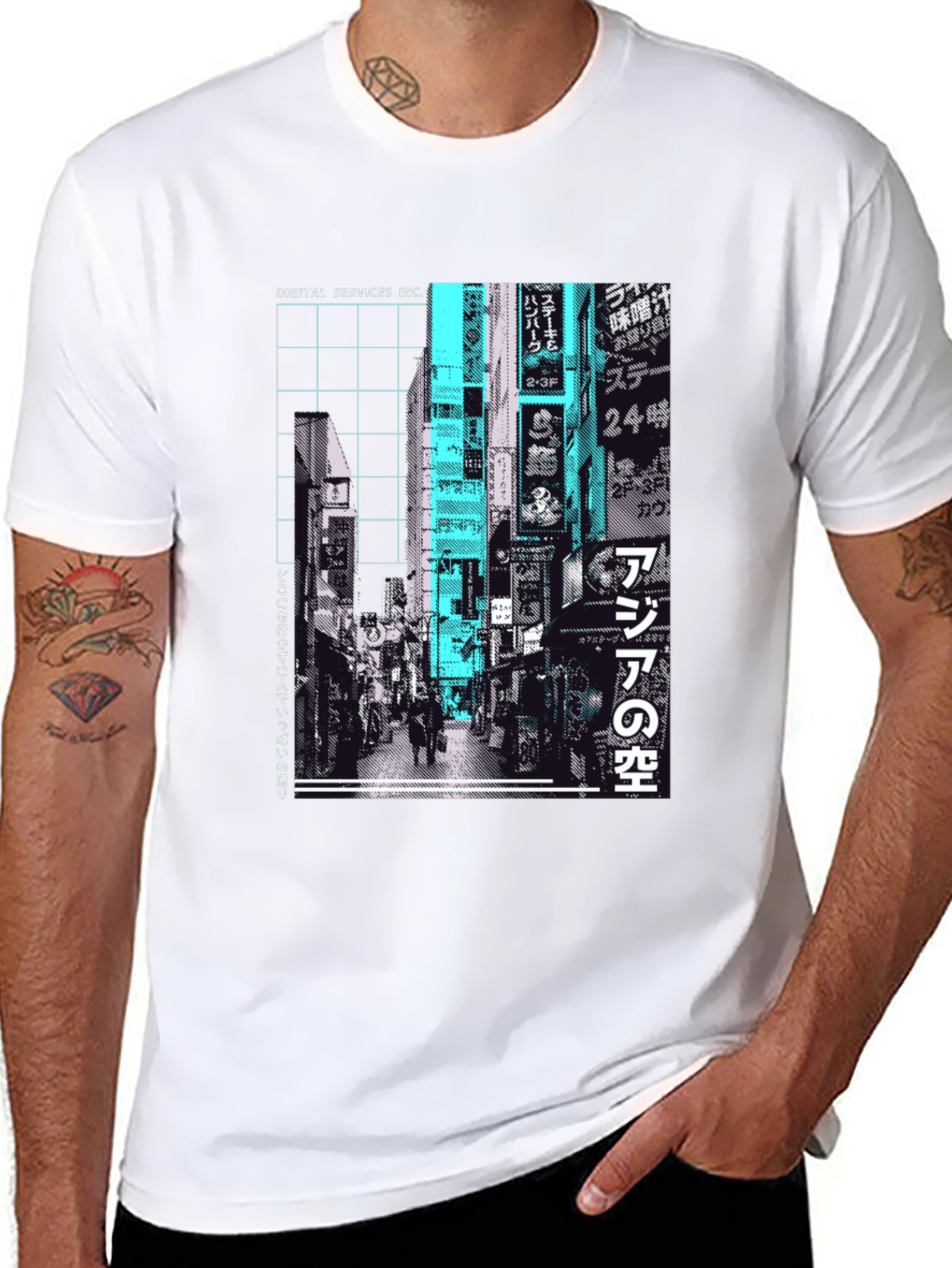 Urban Streetwear T-Shirt - Tokyo Cityscape Graphic Tee