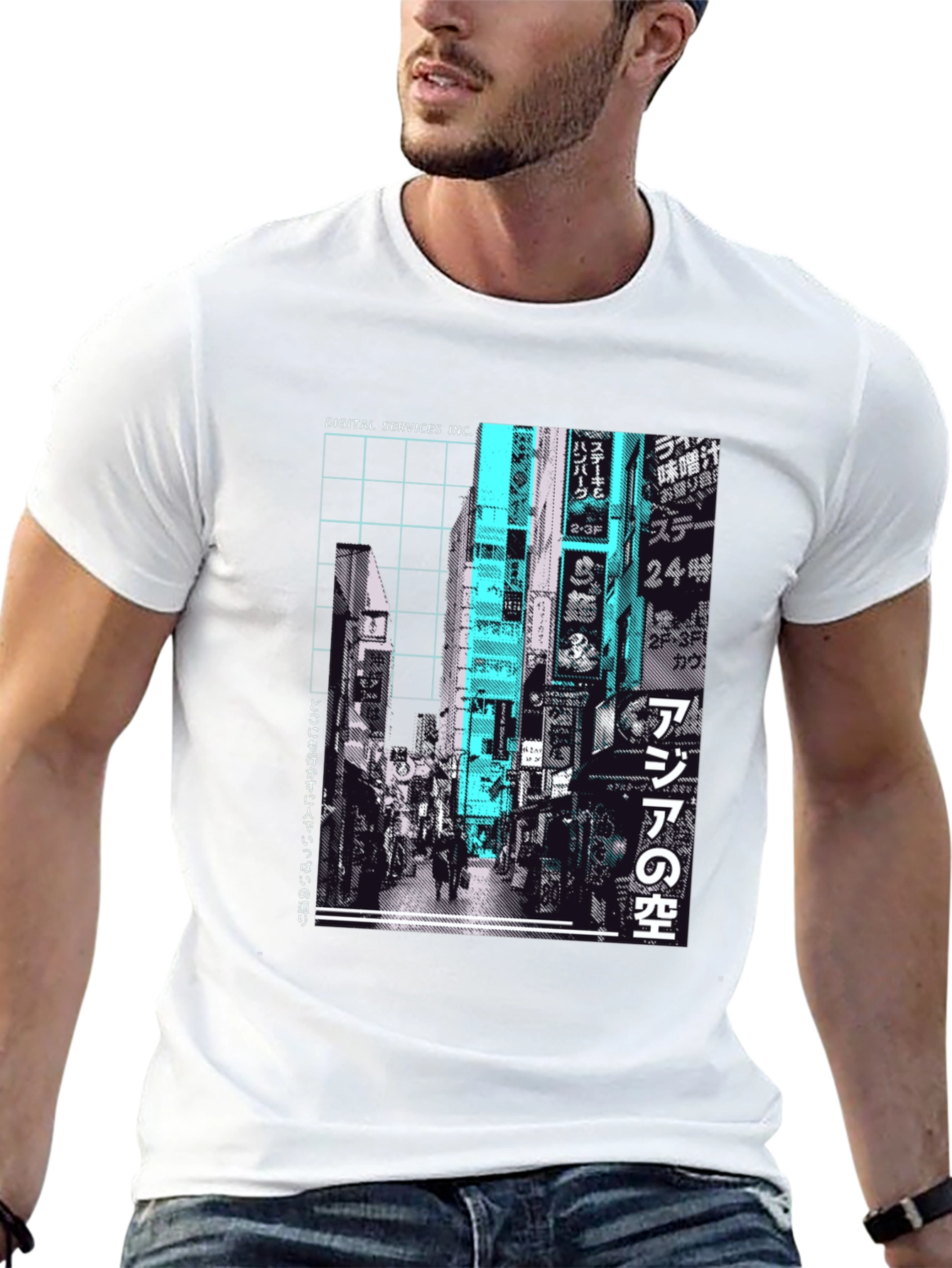 Urban Streetwear T-Shirt - Tokyo Cityscape Graphic Tee