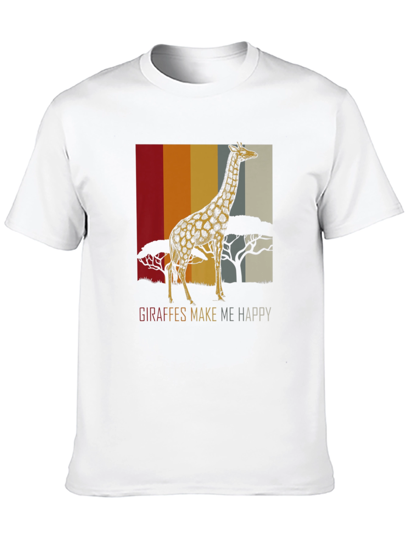 Giraffe Graphic Tee - Safari Animal Lover T-Shirt