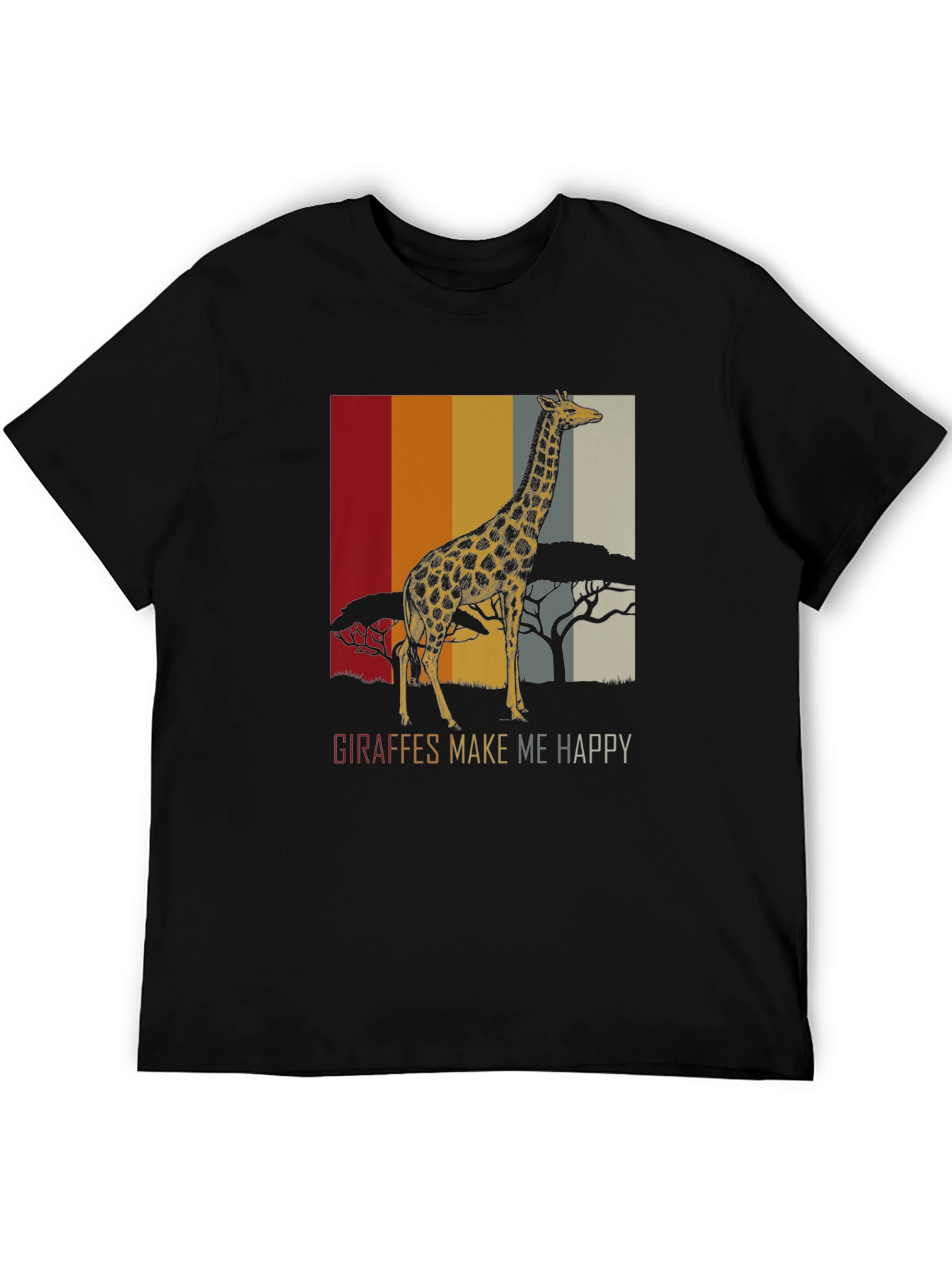 Giraffe Graphic Tee - Safari Animal Lover T-Shirt