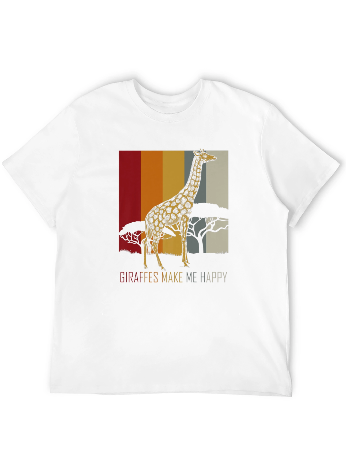 Giraffe Graphic Tee - Safari Animal Lover T-Shirt
