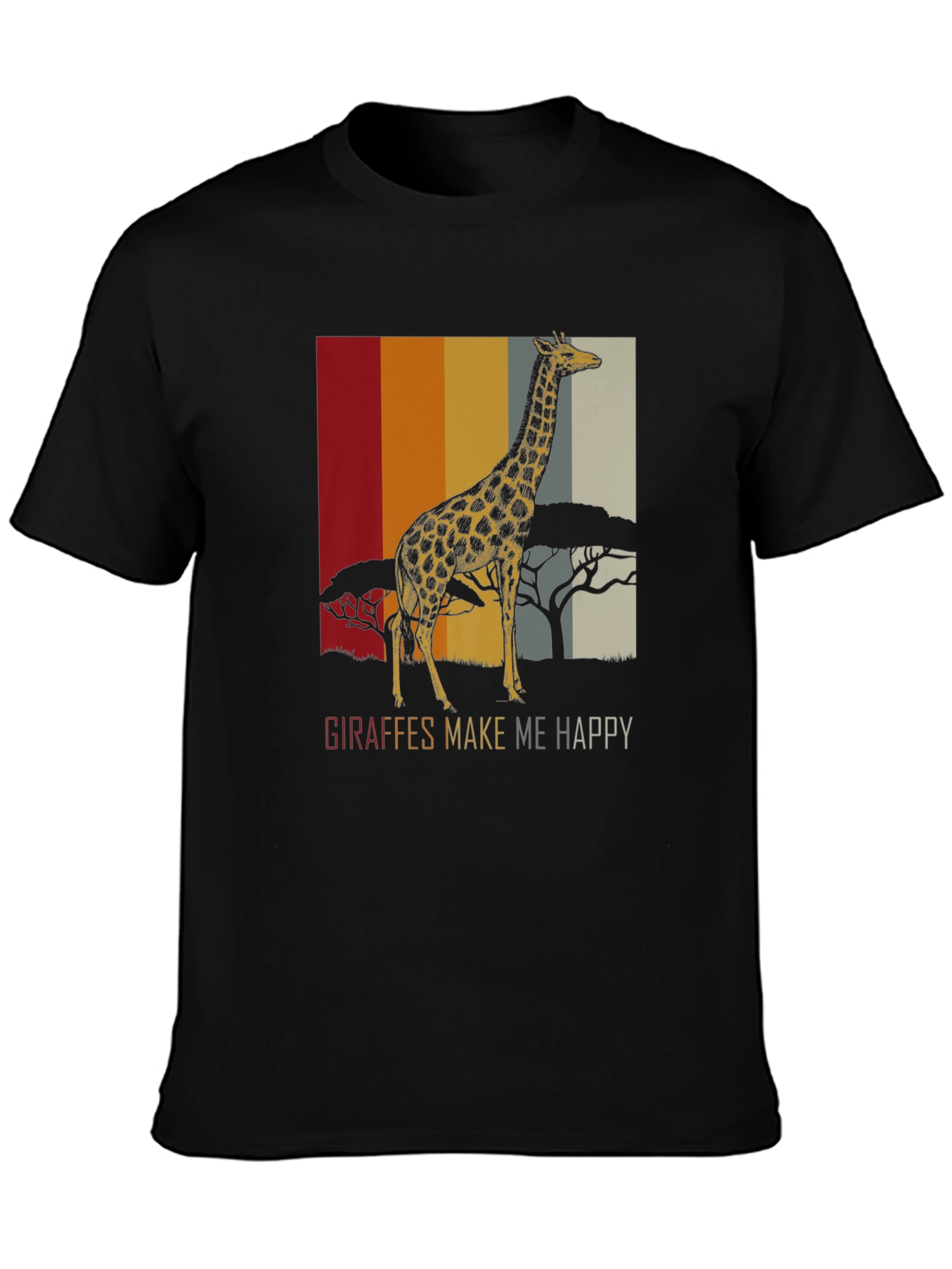 Giraffe Graphic Tee - Safari Animal Lover T-Shirt