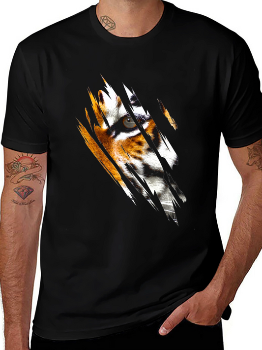 Tiger Eye Graphic Black T-Shirt