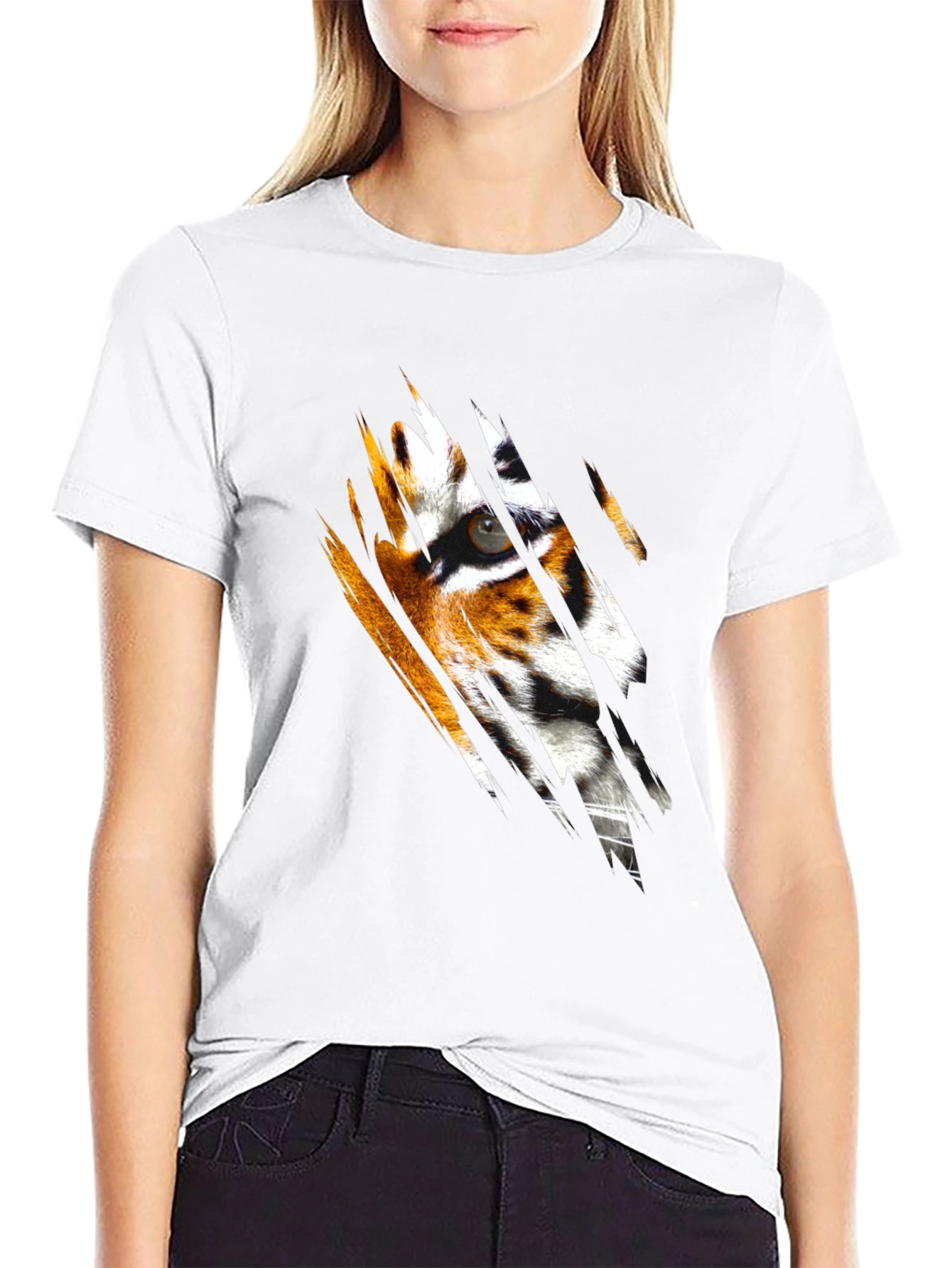 Tiger Eye Graphic Black T-Shirt