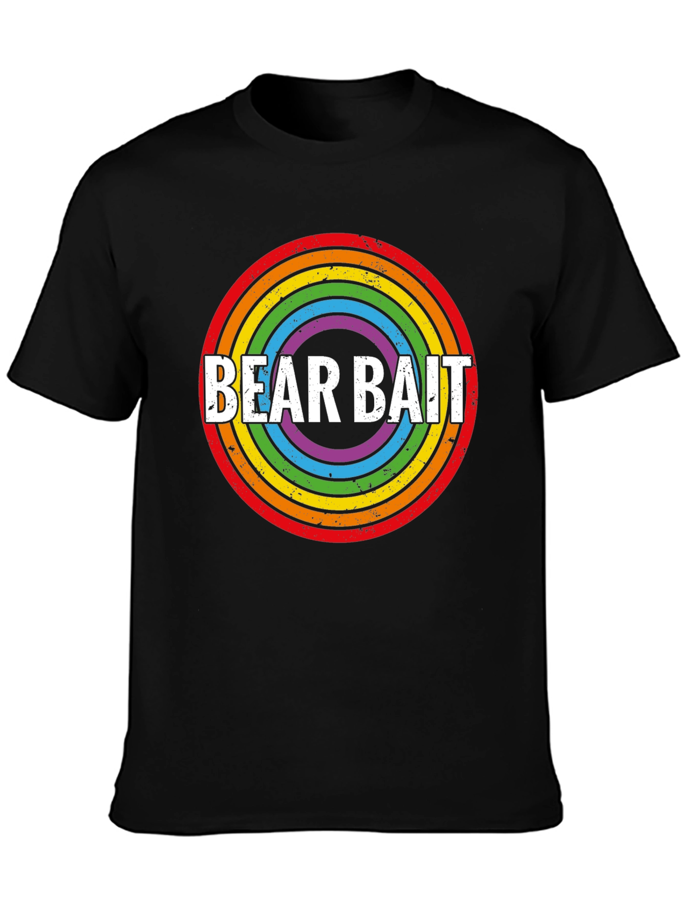 Bear Bait Rainbow Circle Graphic T-Shirt