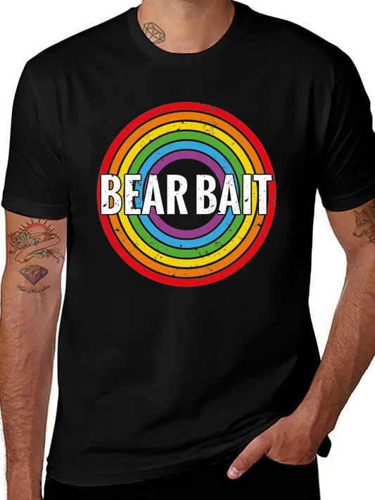 Bear Bait Rainbow Circle Graphic T-Shirt