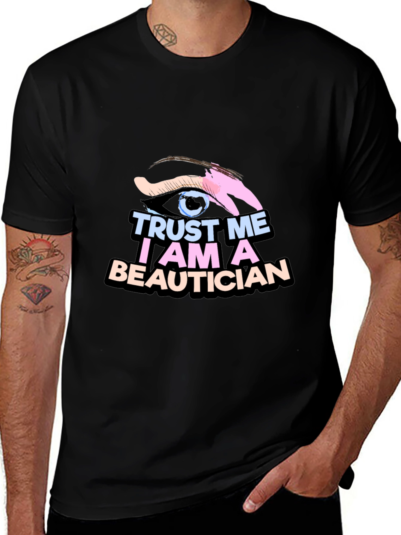 Trust Me Im A Beautician Black T-Shirt