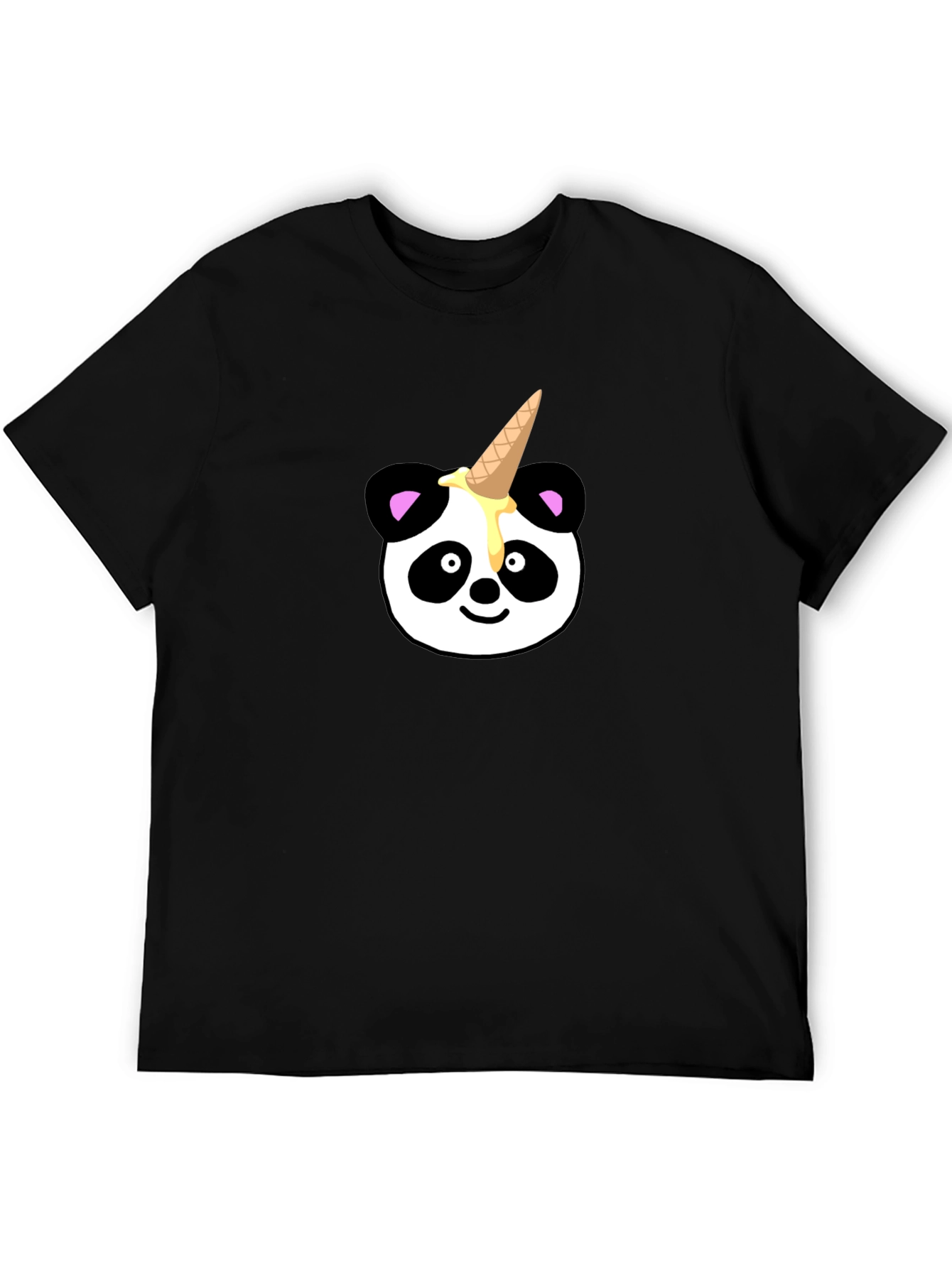 Panda Ice Cream T-Shirt - Unisex Black Tee