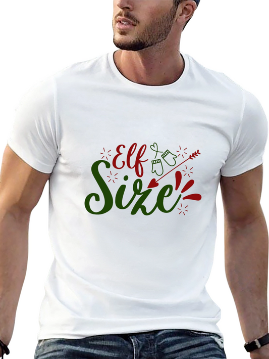 Elf Size Christmas T-Shirt - Holiday Fun!