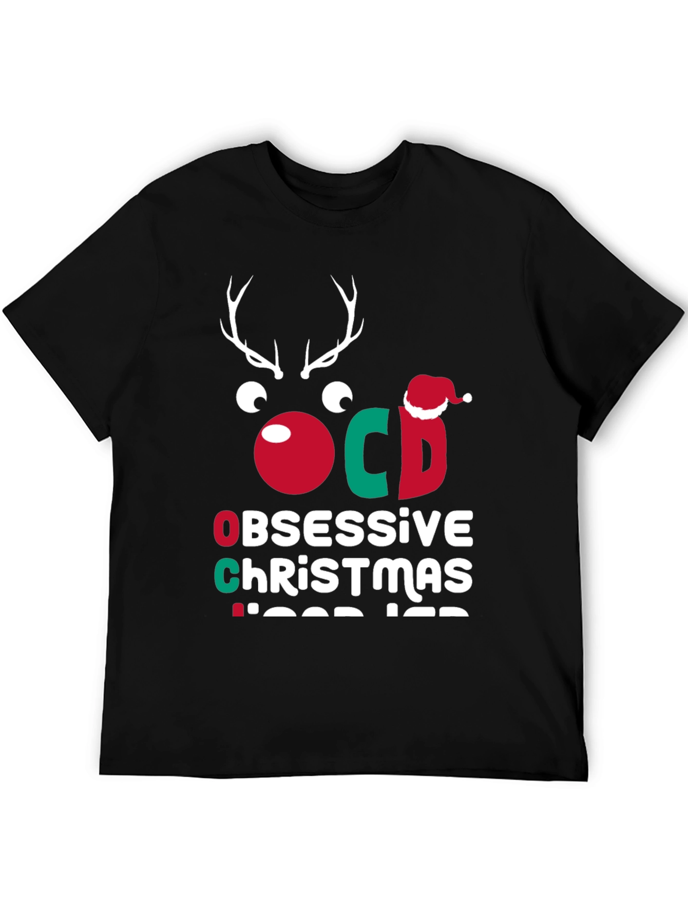 OCD Obsessive Christmas Disorder Funny Tee