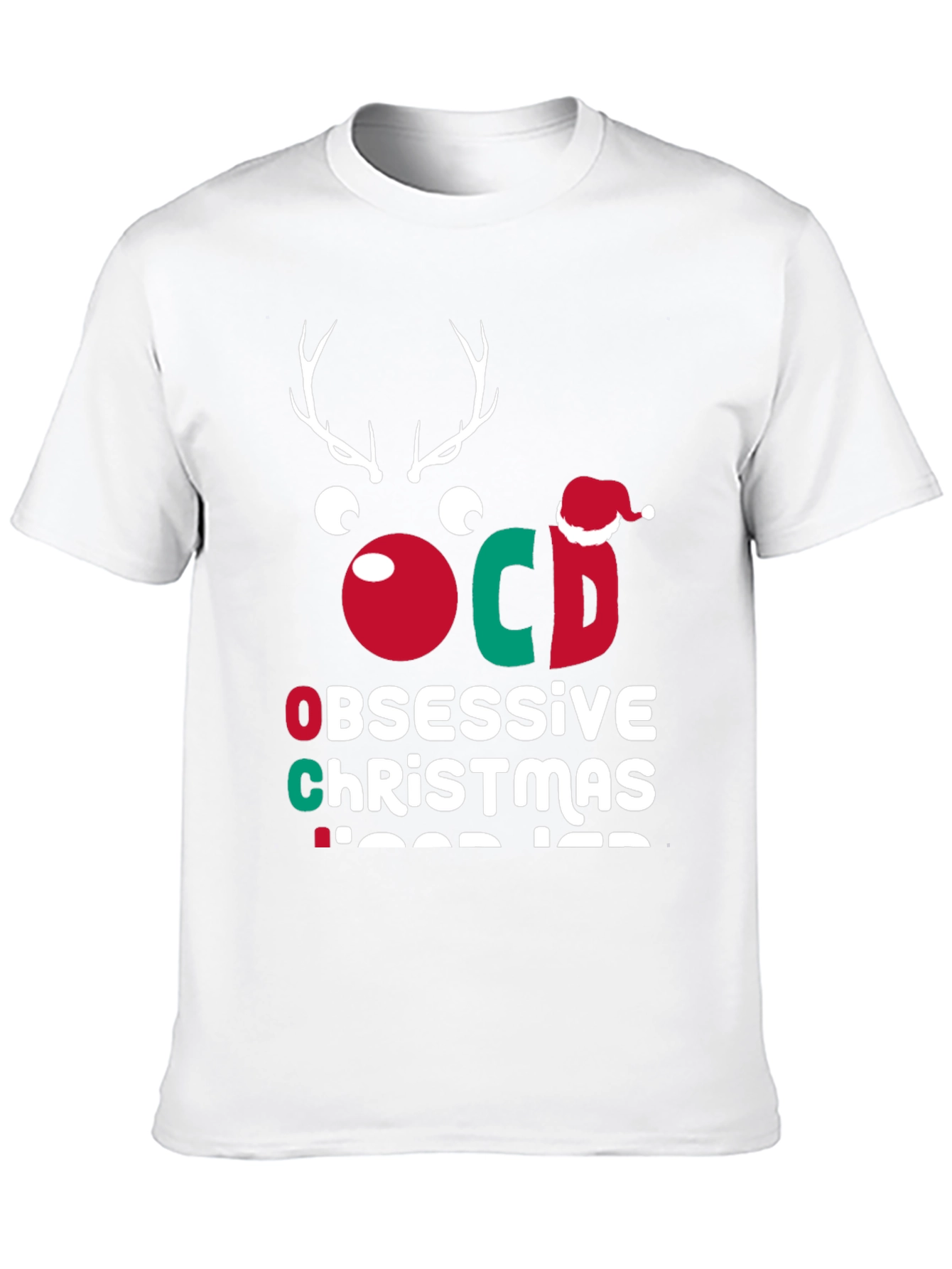 OCD Obsessive Christmas Disorder Funny Tee