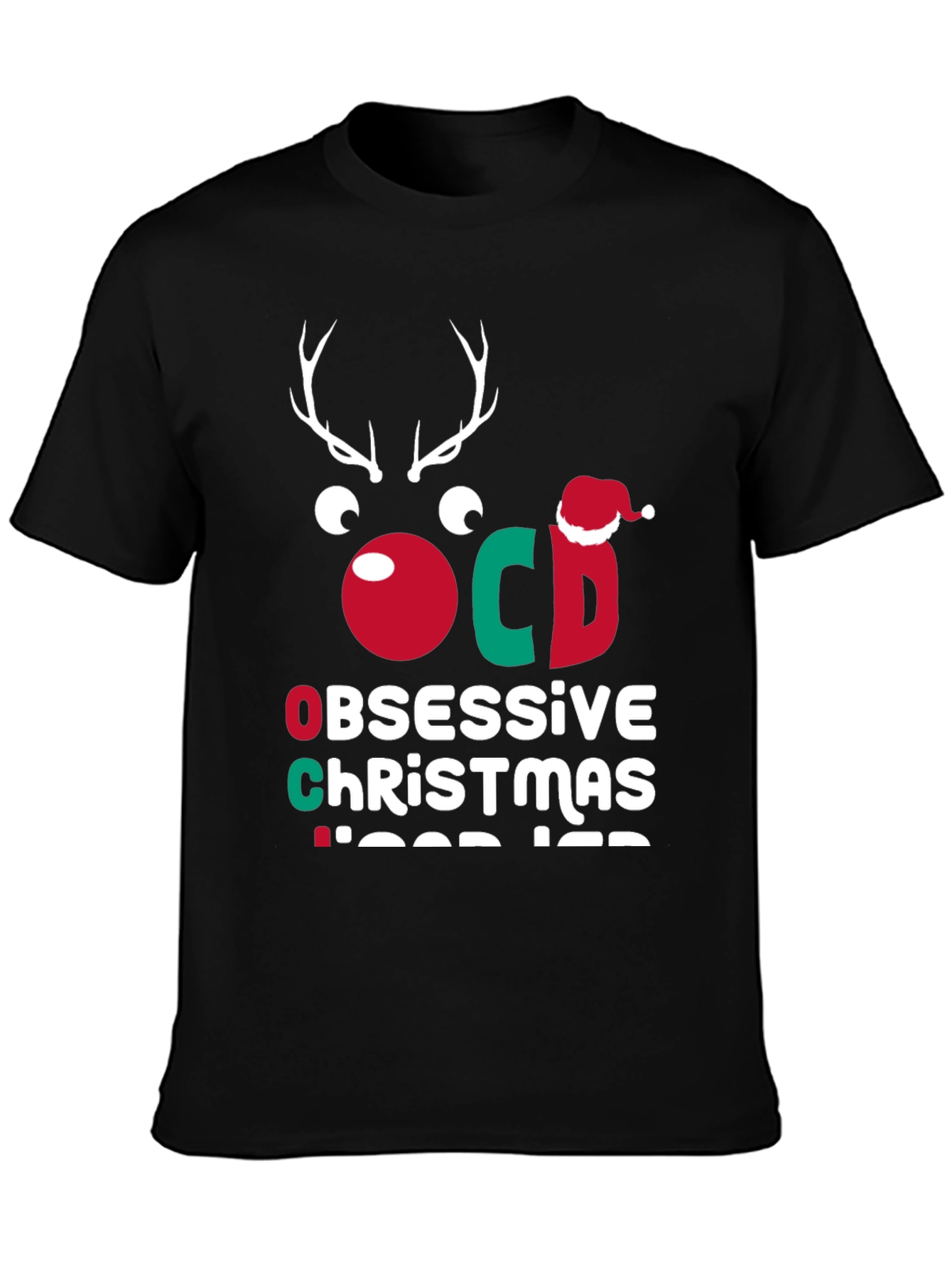 OCD Obsessive Christmas Disorder Funny Tee