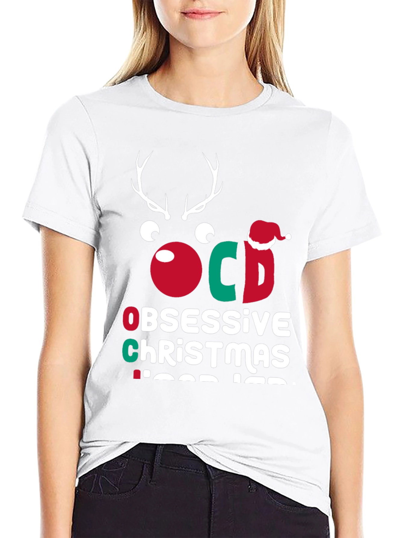 OCD Obsessive Christmas Disorder Funny Tee