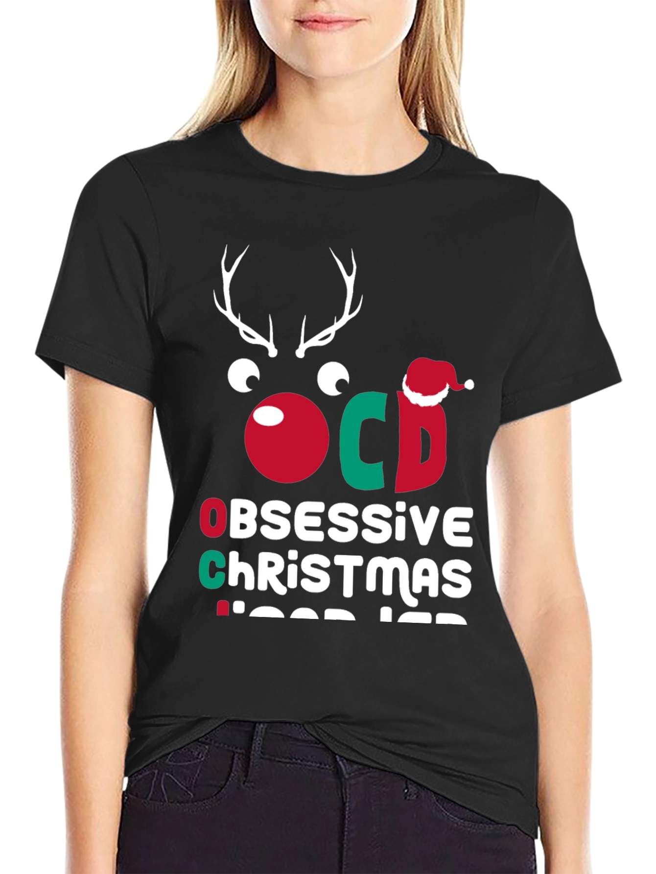 OCD Obsessive Christmas Disorder Funny Tee