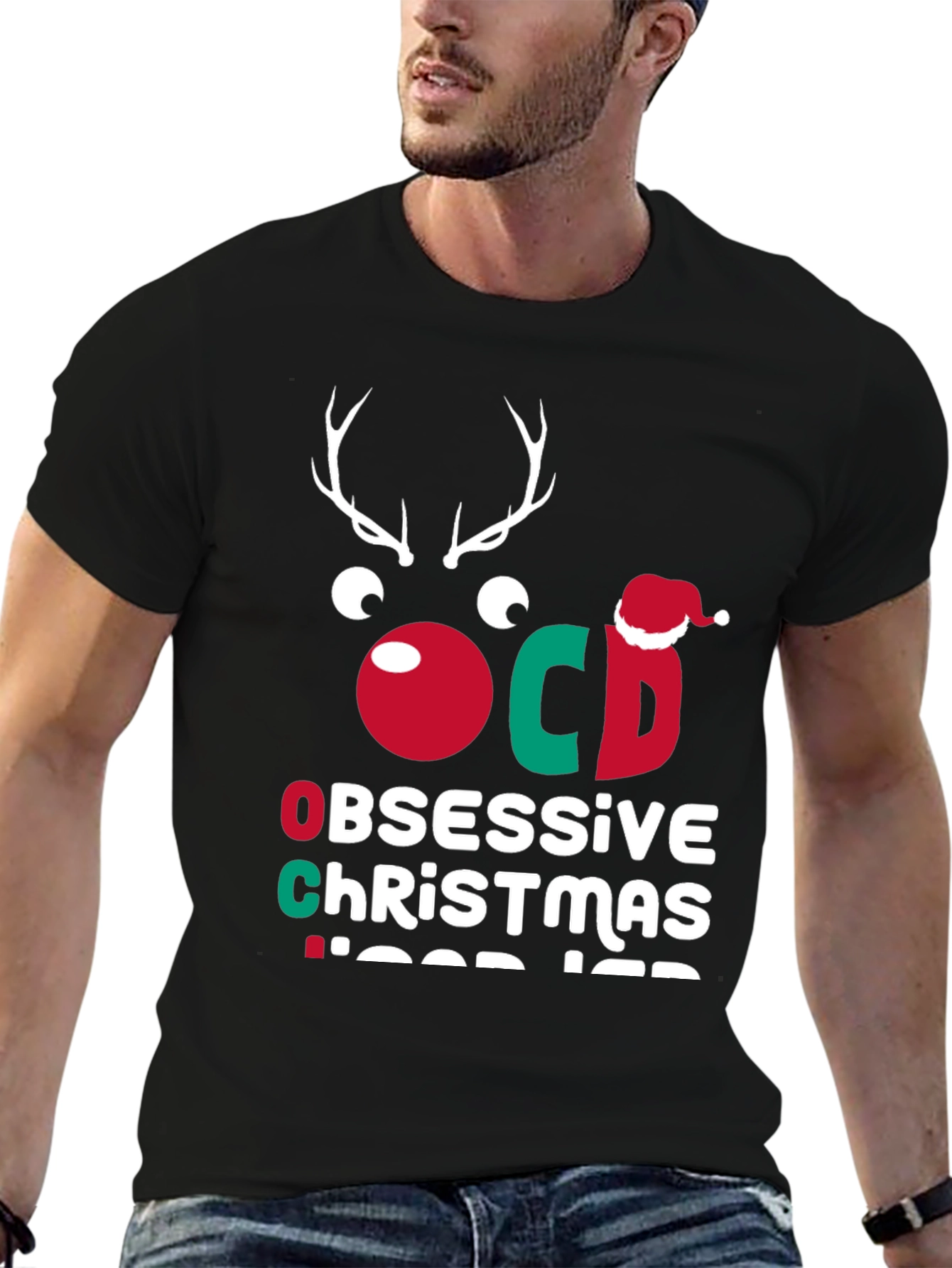 OCD Obsessive Christmas Disorder Funny Tee