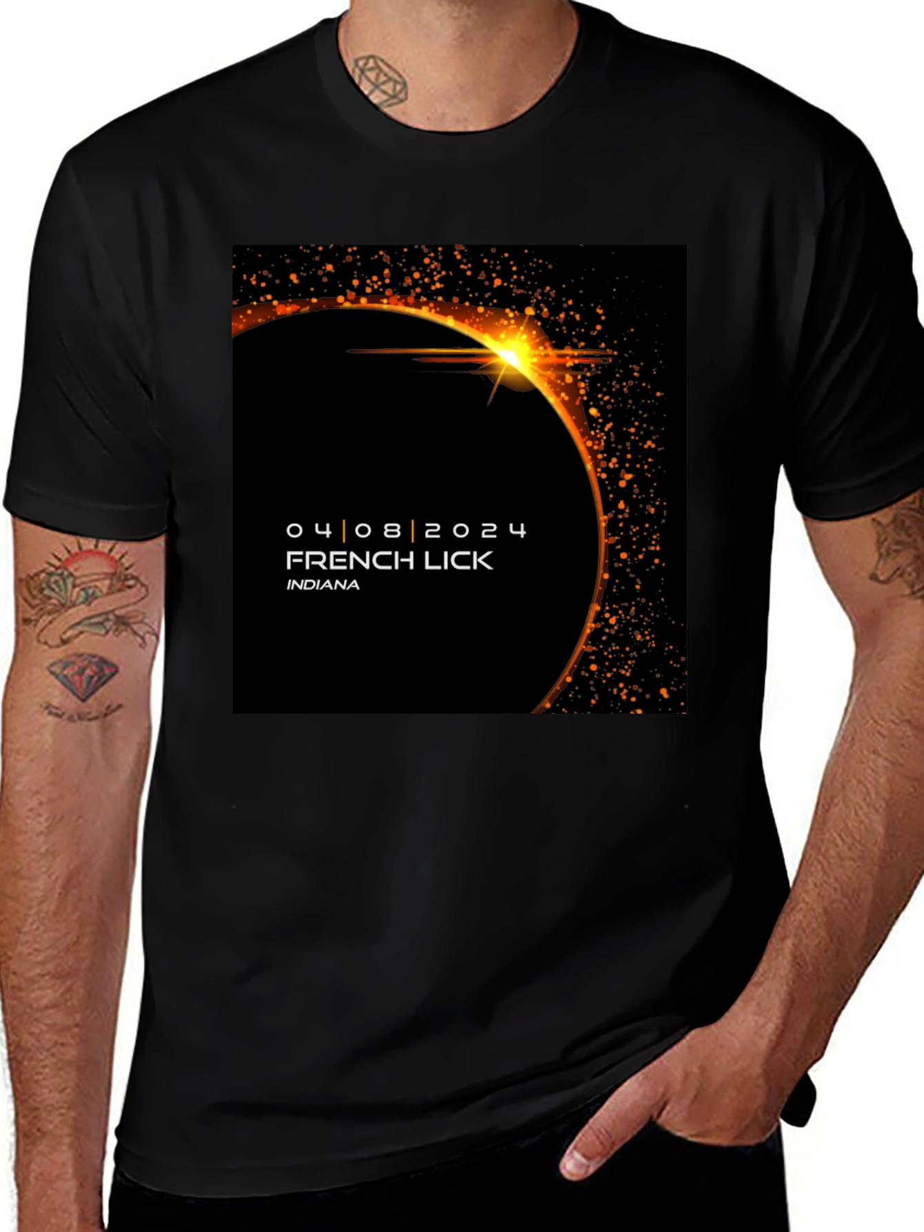 Total Solar Eclipse 2024 T-Shirt French Lick Indiana