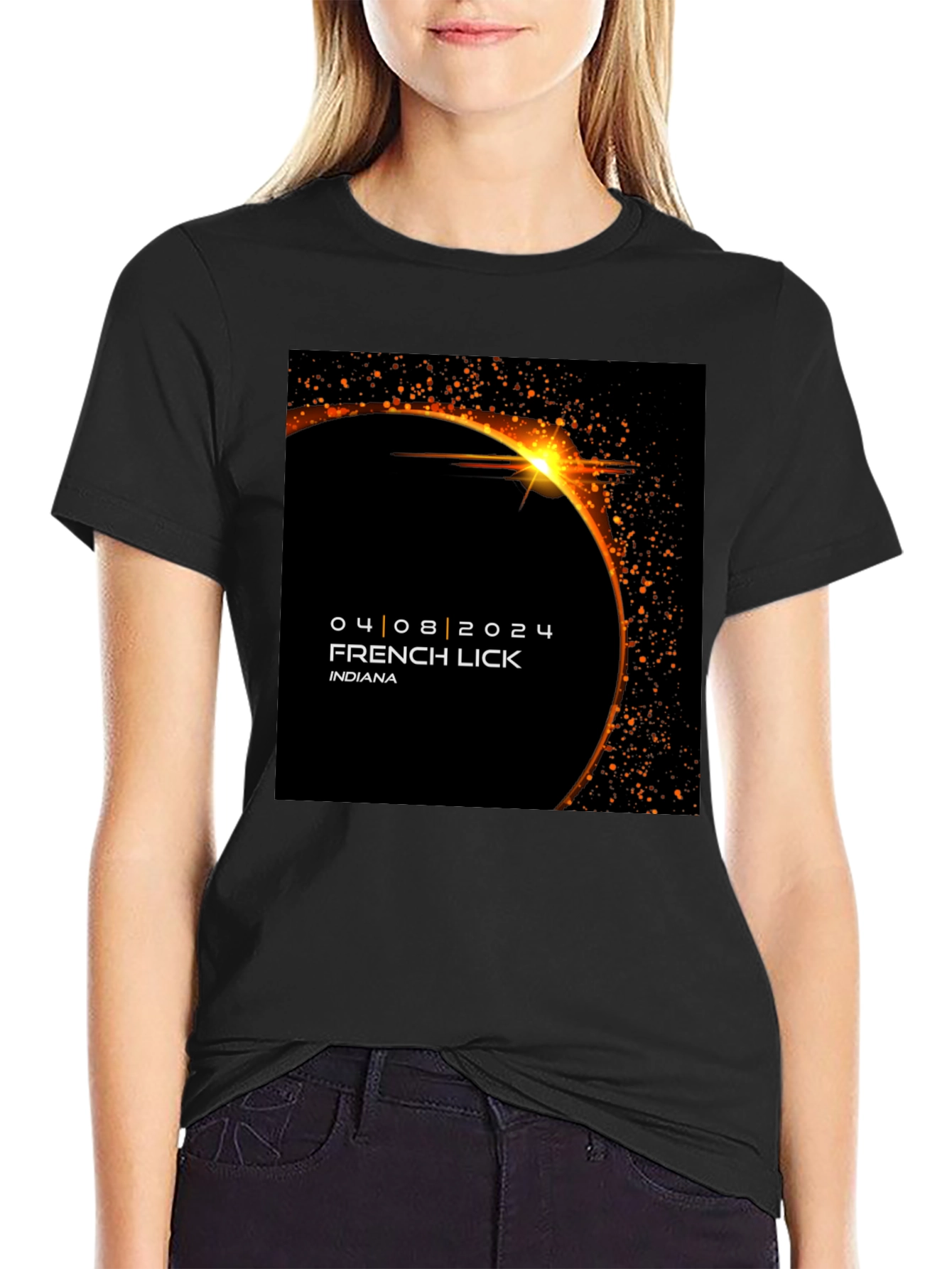 Total Solar Eclipse 2024 T-Shirt French Lick Indiana