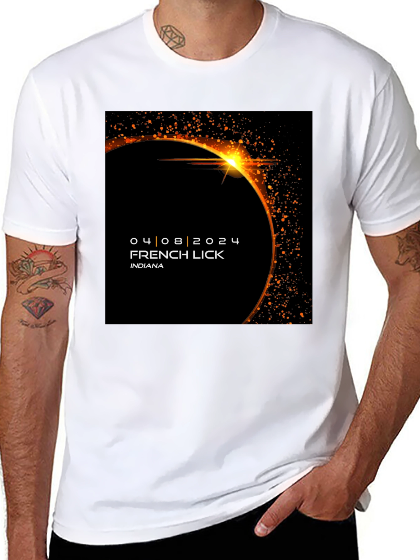 Total Solar Eclipse 2024 T-Shirt French Lick Indiana