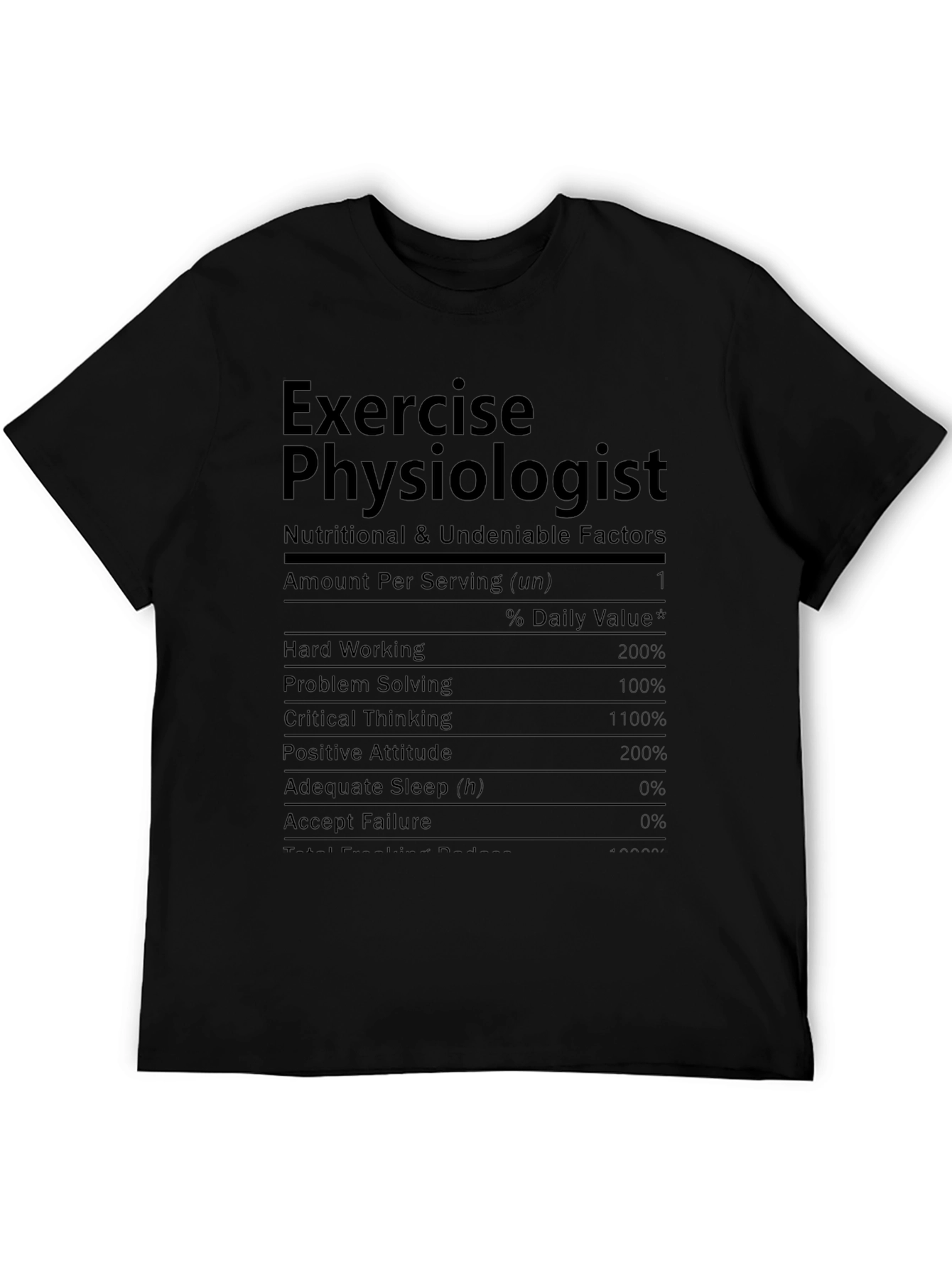 Exercise Physiologist Nutrition Facts T-Shirt