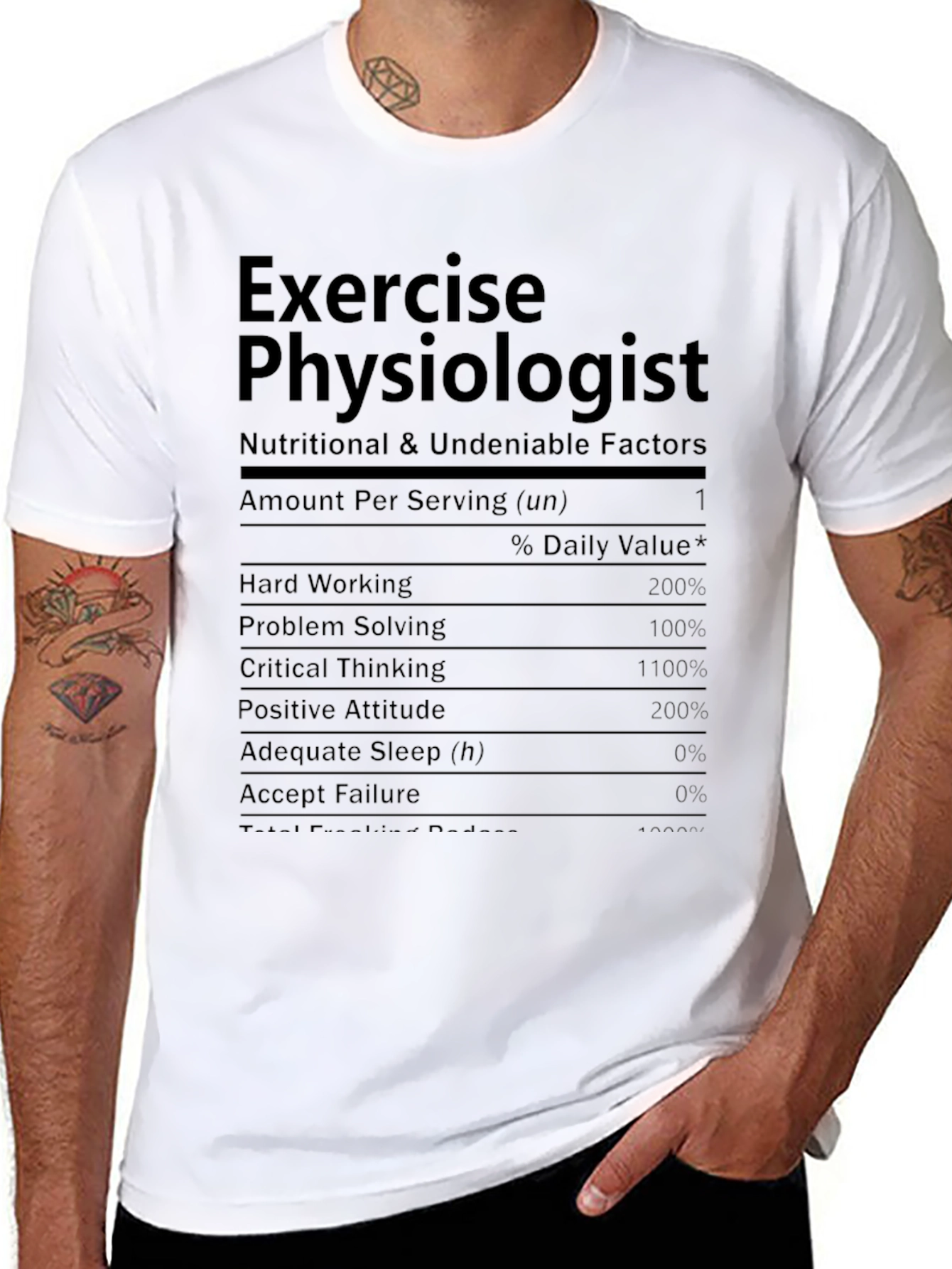Exercise Physiologist Nutrition Facts T-Shirt