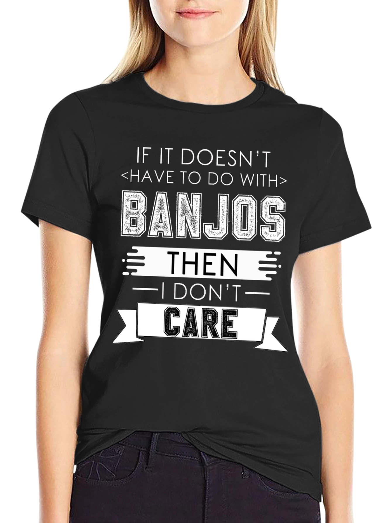 Banjo Lover T-Shirt - I Dont Care!