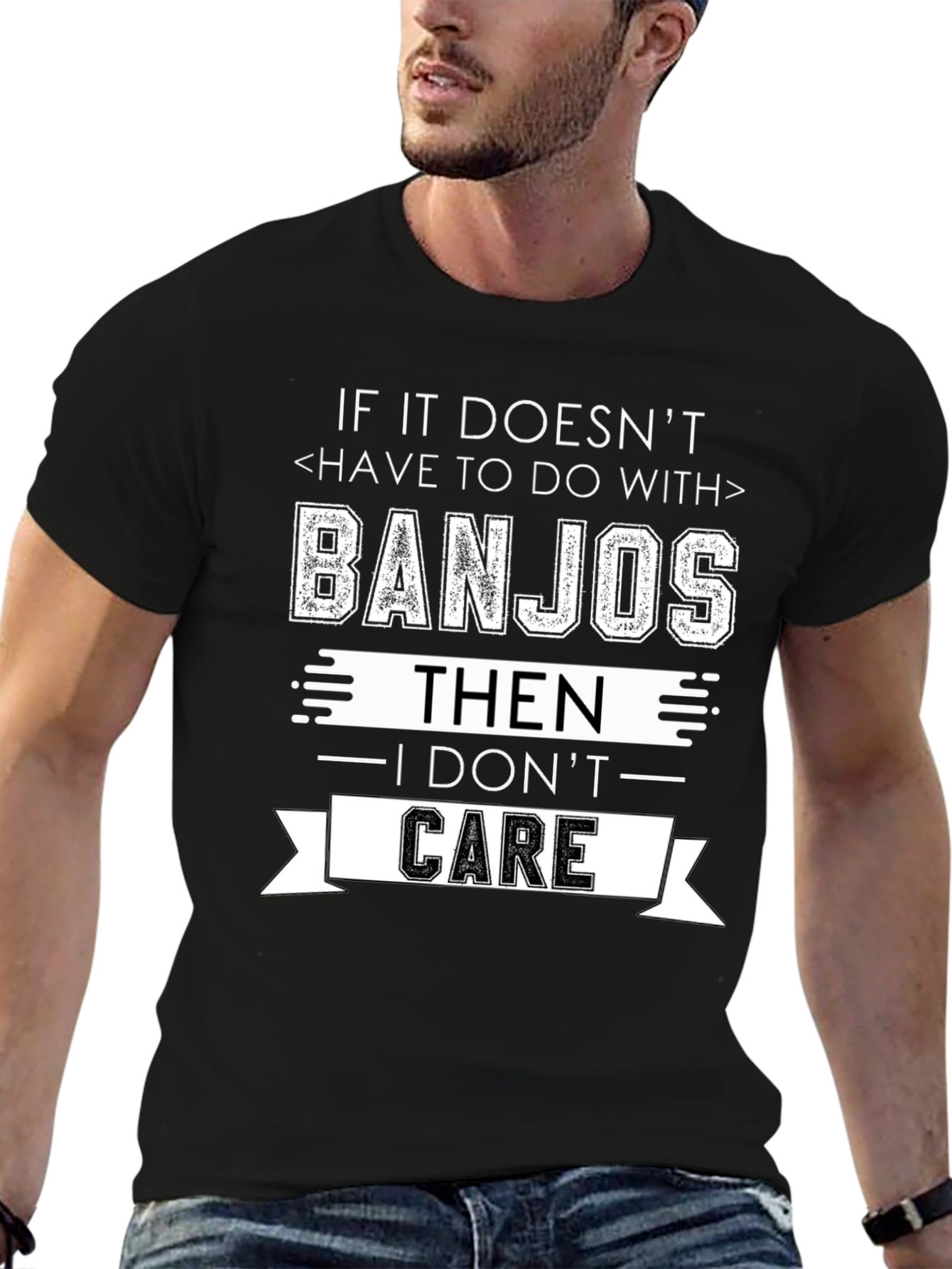 Banjo Lover T-Shirt - I Dont Care!