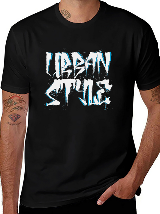 Urban Style Graphic Tee - Black