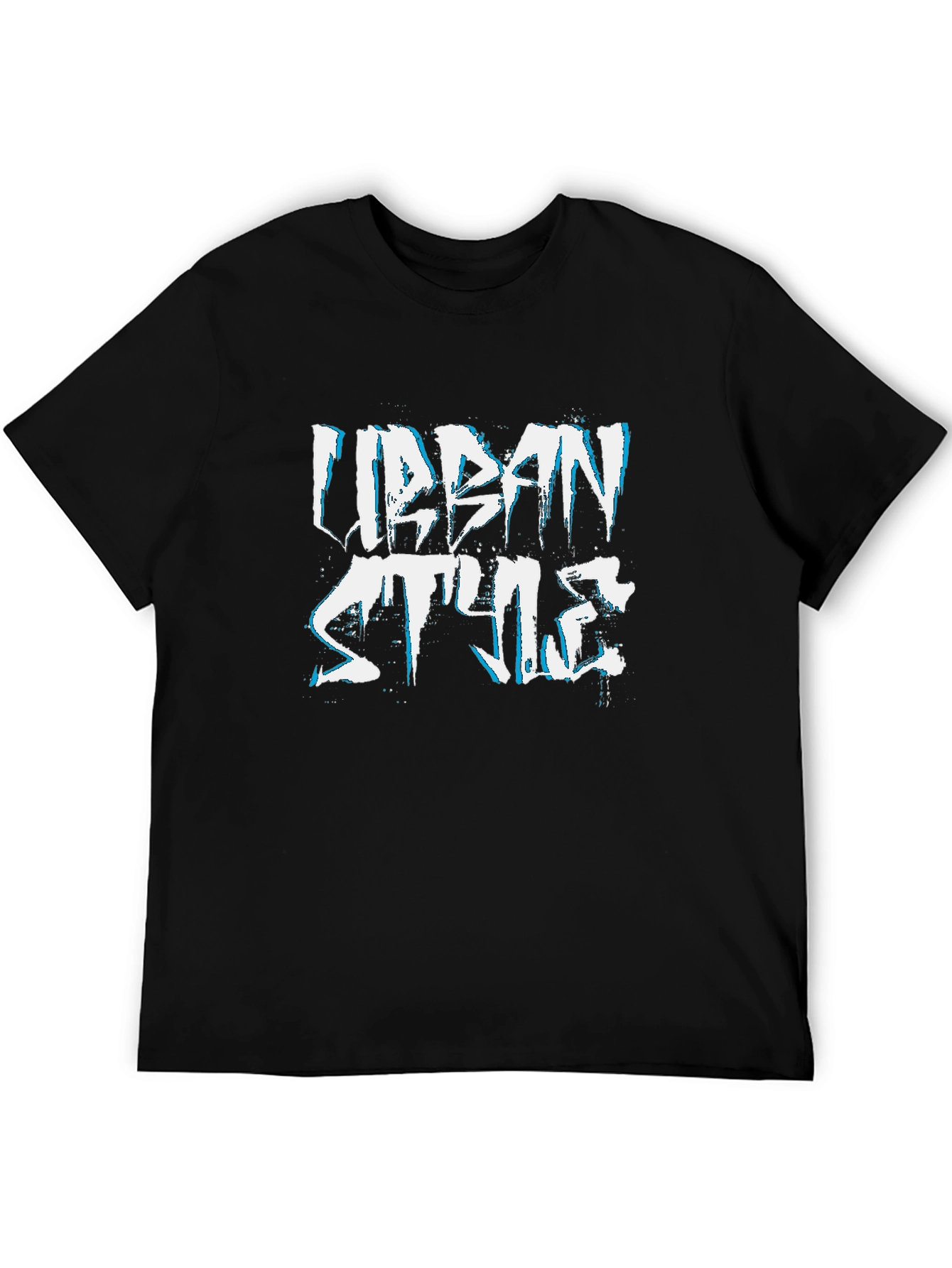 Urban Style Graphic Tee - Black