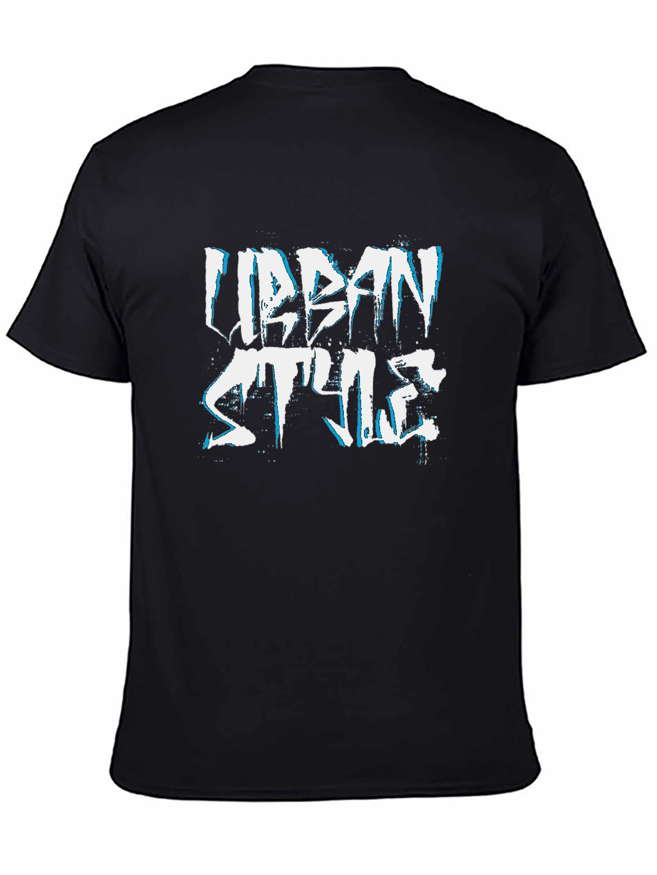 Urban Style Graphic Tee - Black