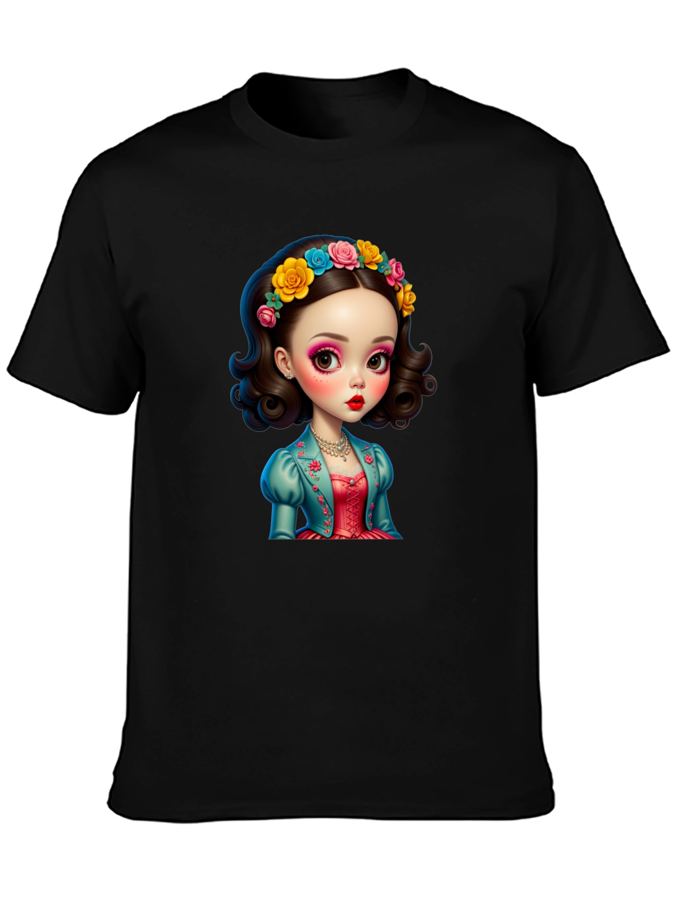 Whimsical Doll Graphic T-Shirt - Unique Design
