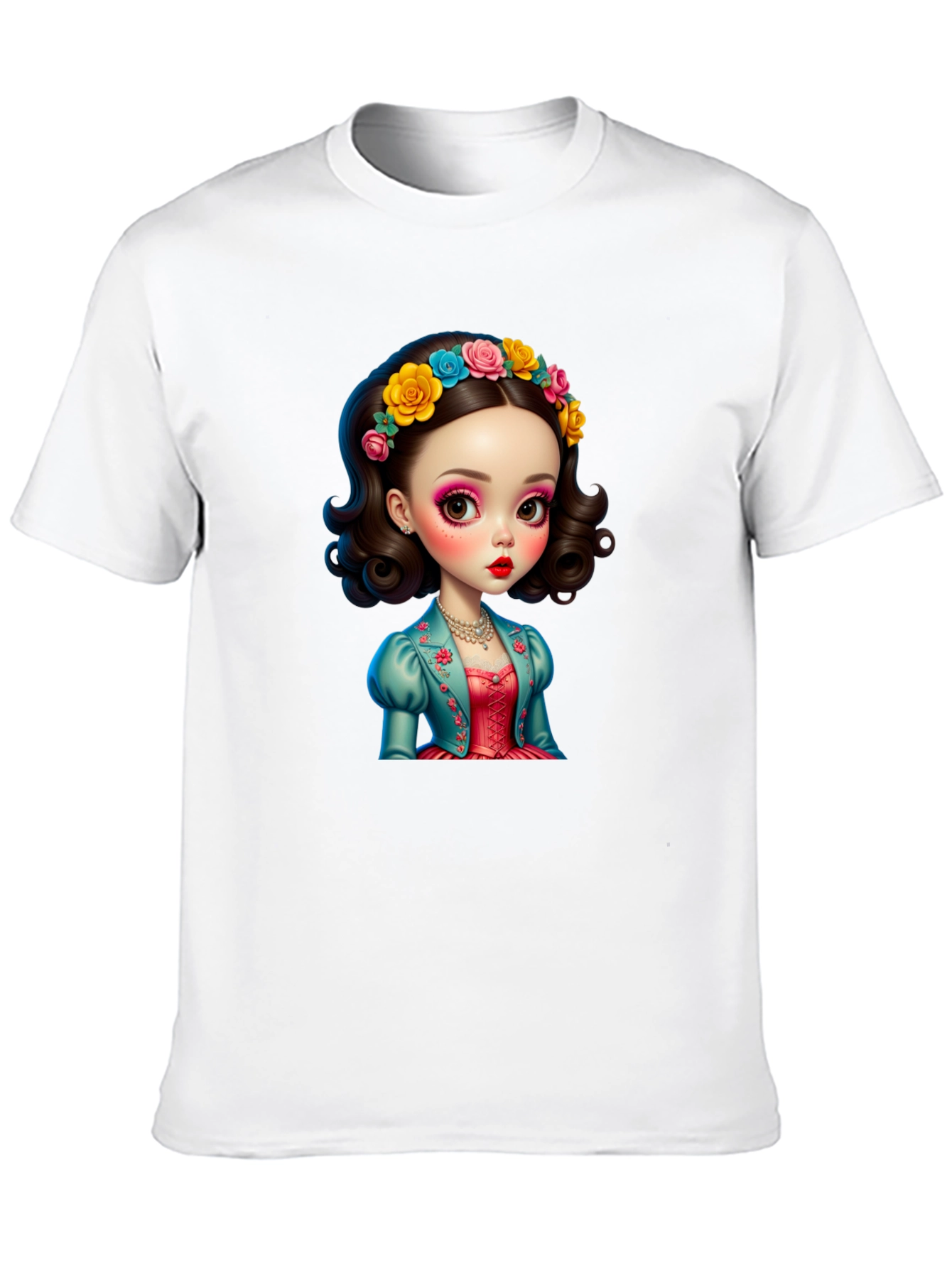 Whimsical Doll Graphic T-Shirt - Unique Design