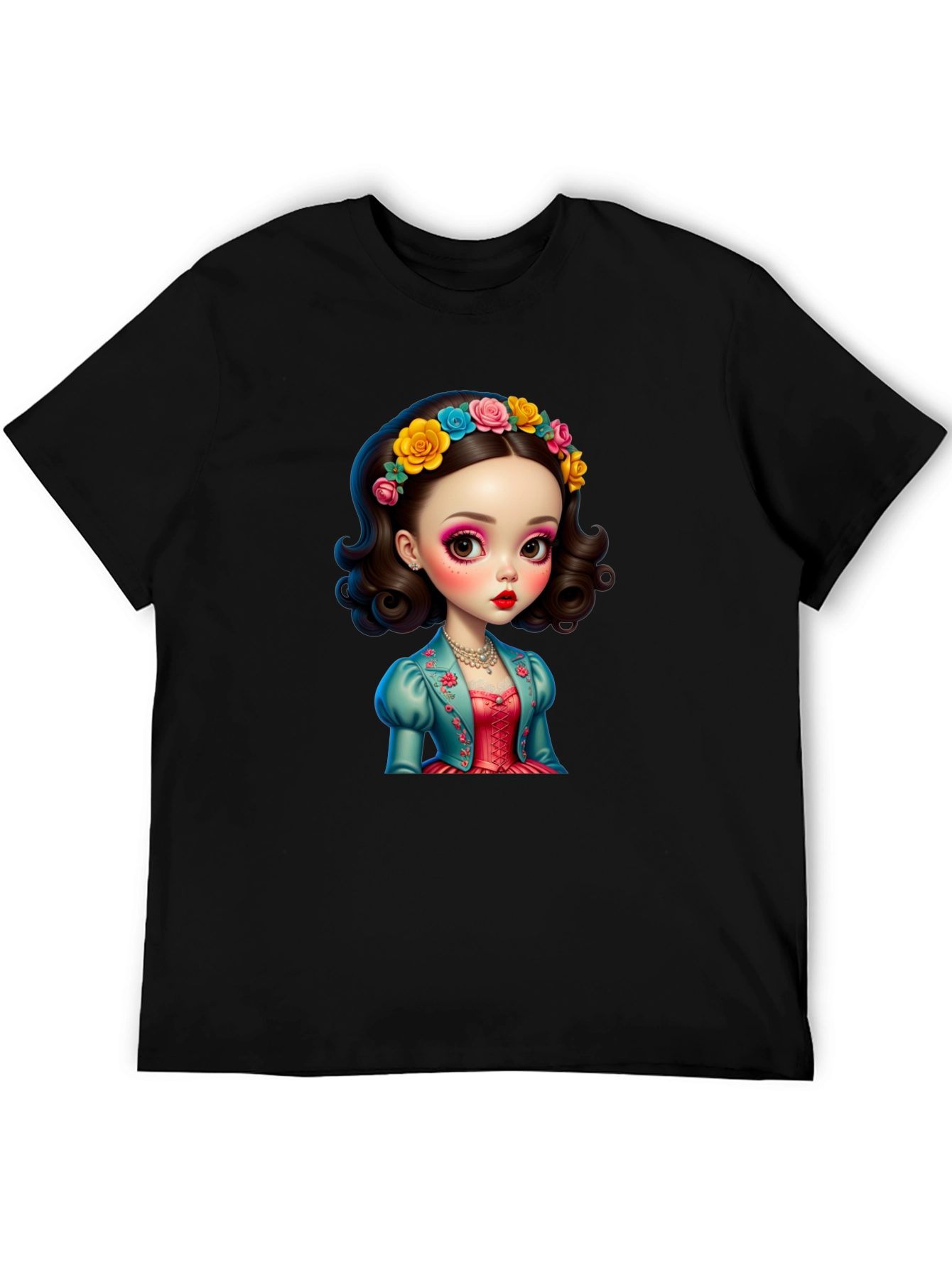 Whimsical Doll Graphic T-Shirt - Unique Design
