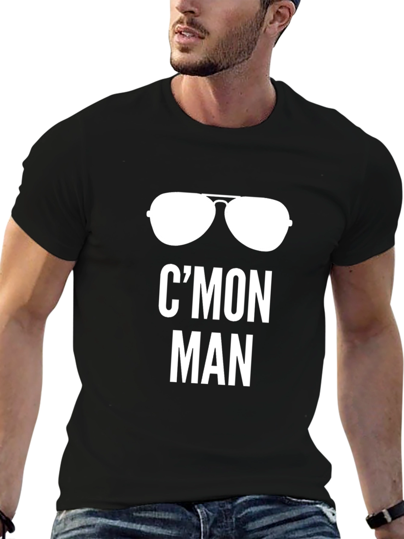 Cmon Man T-Shirt - Aviator Sunglasses Graphic Tee