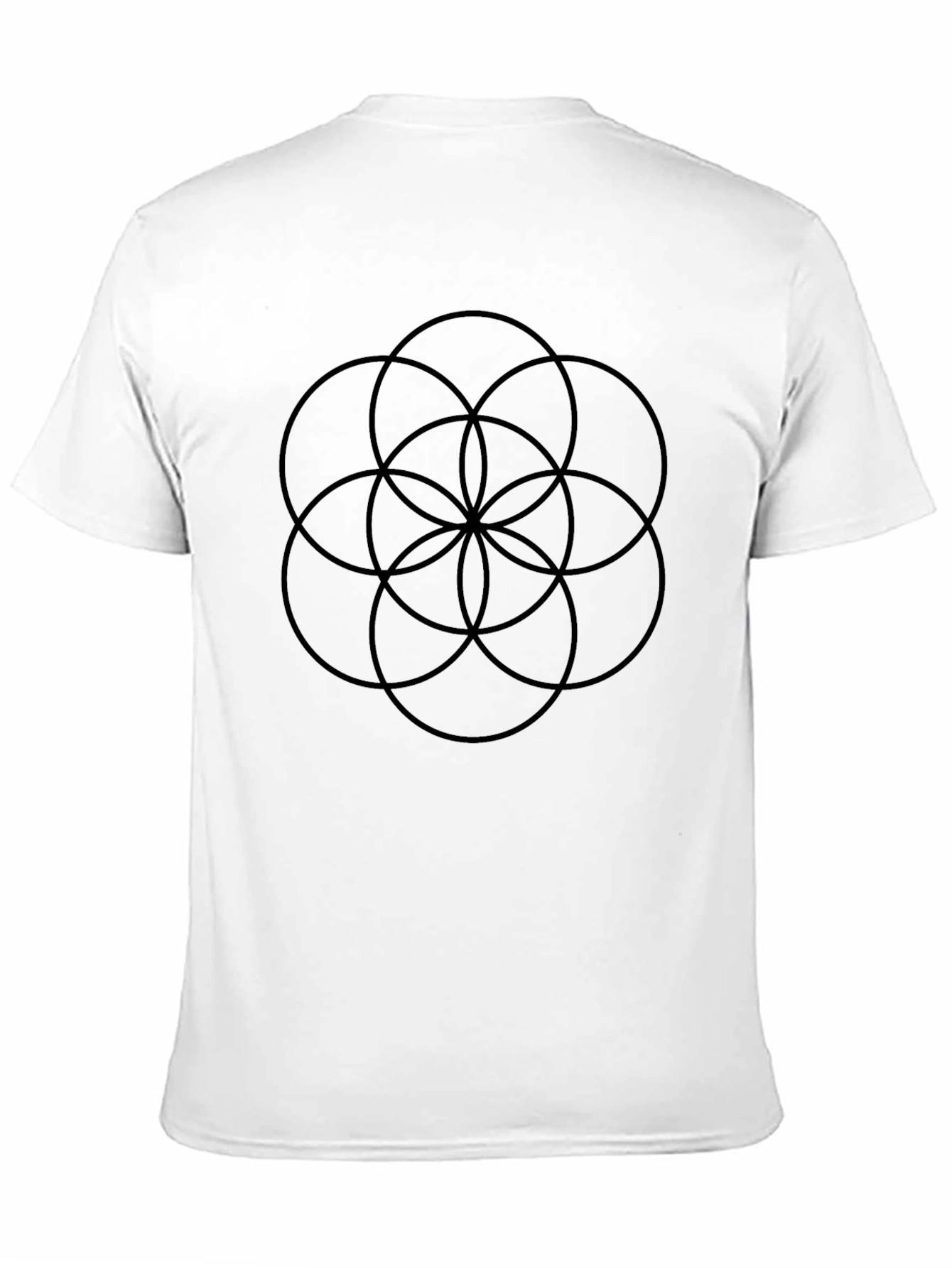 Geometric Circle T-Shirt - Black Cotton Blend