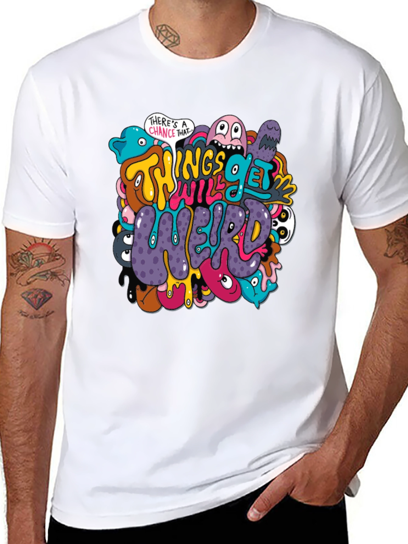 Things Will Get Weird T-Shirt - Graphic Print Tee