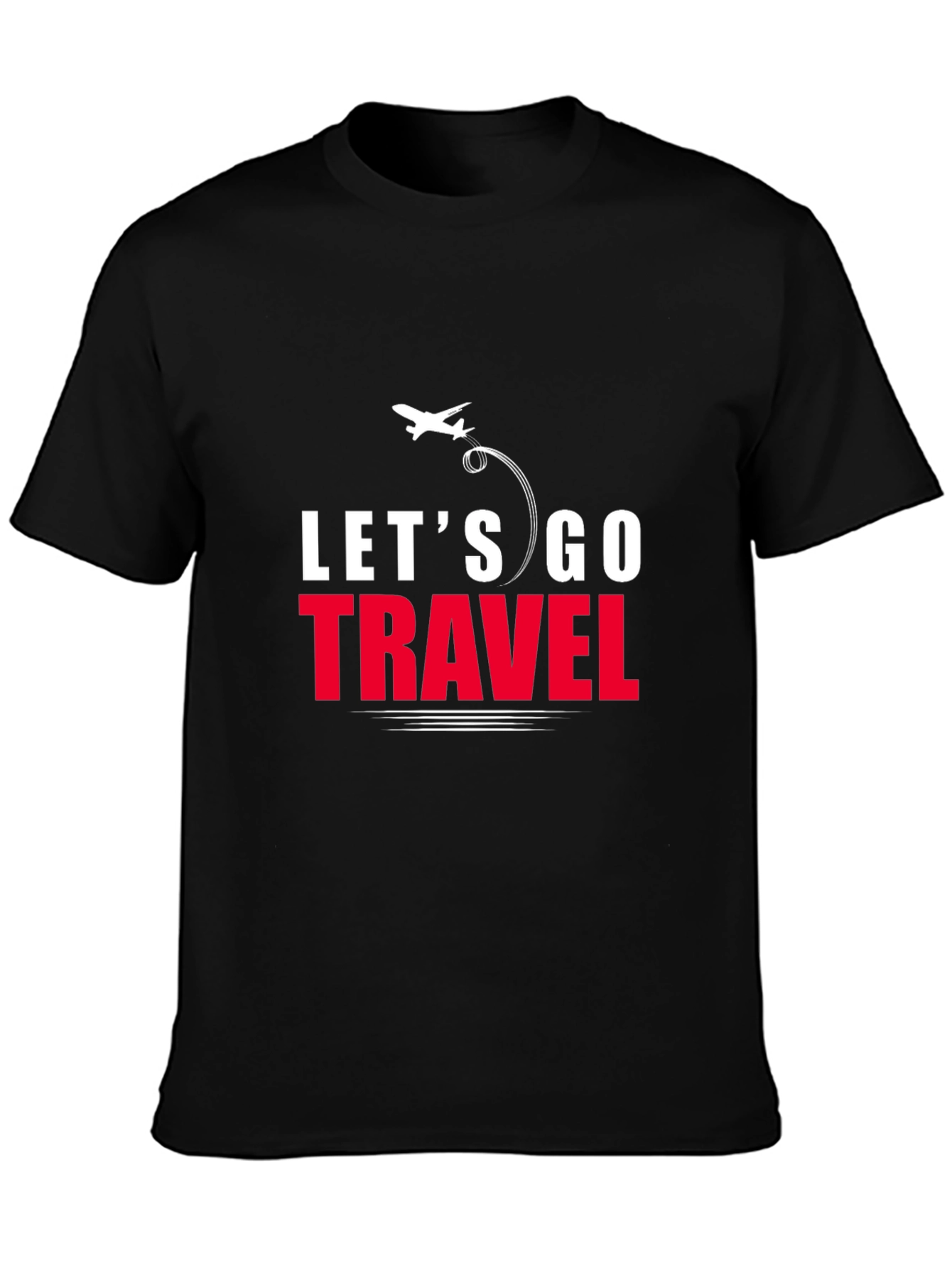 Lets Go Travel T-Shirt | Stylish Airplane Graphic Tee