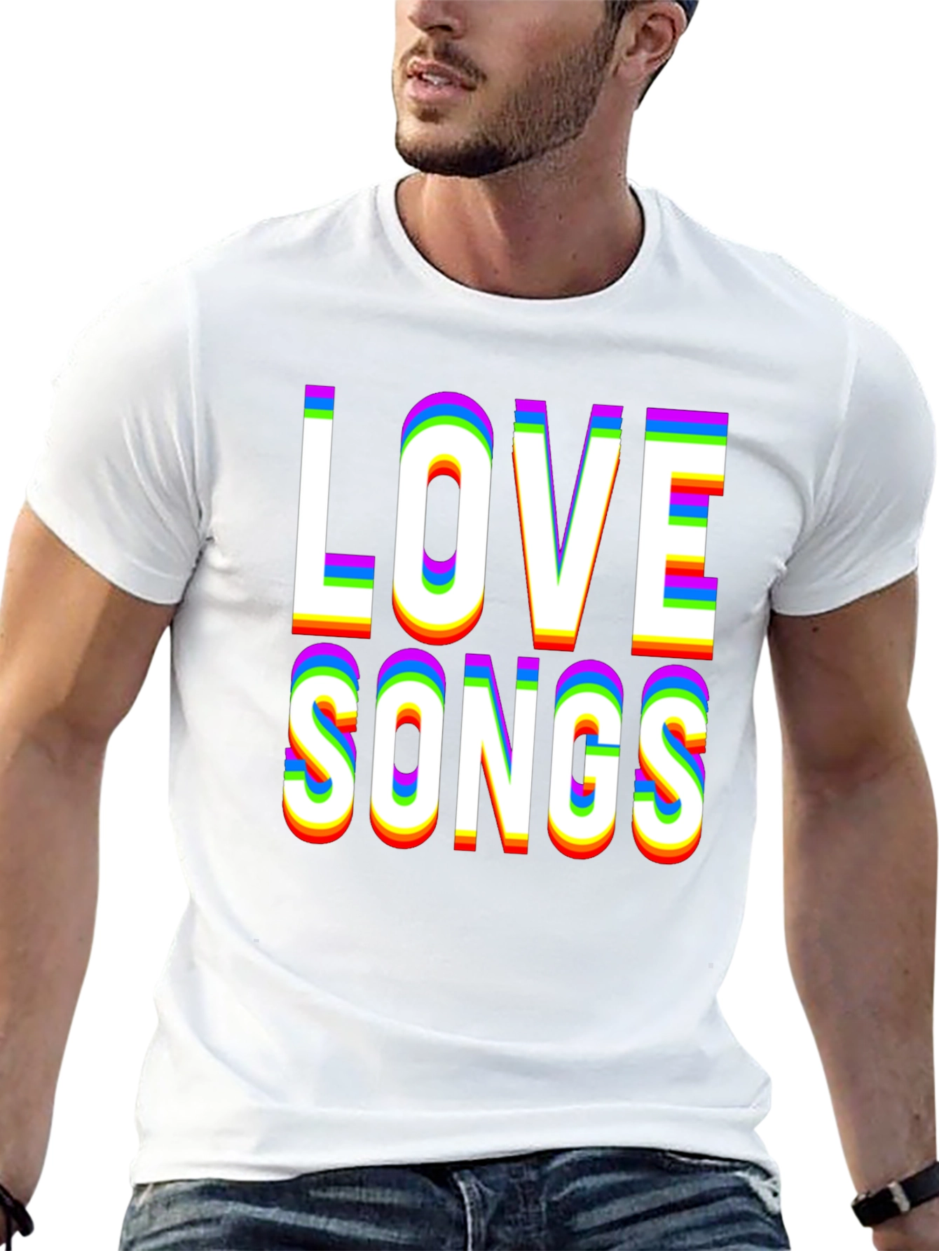Love Songs Graphic Print Black T-Shirt