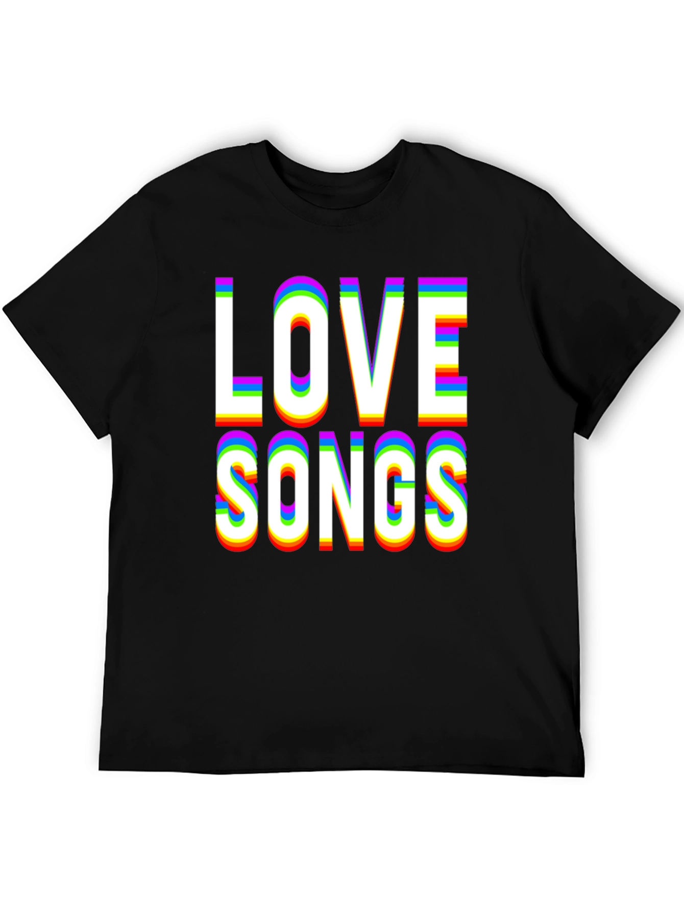 Love Songs Graphic Print Black T-Shirt
