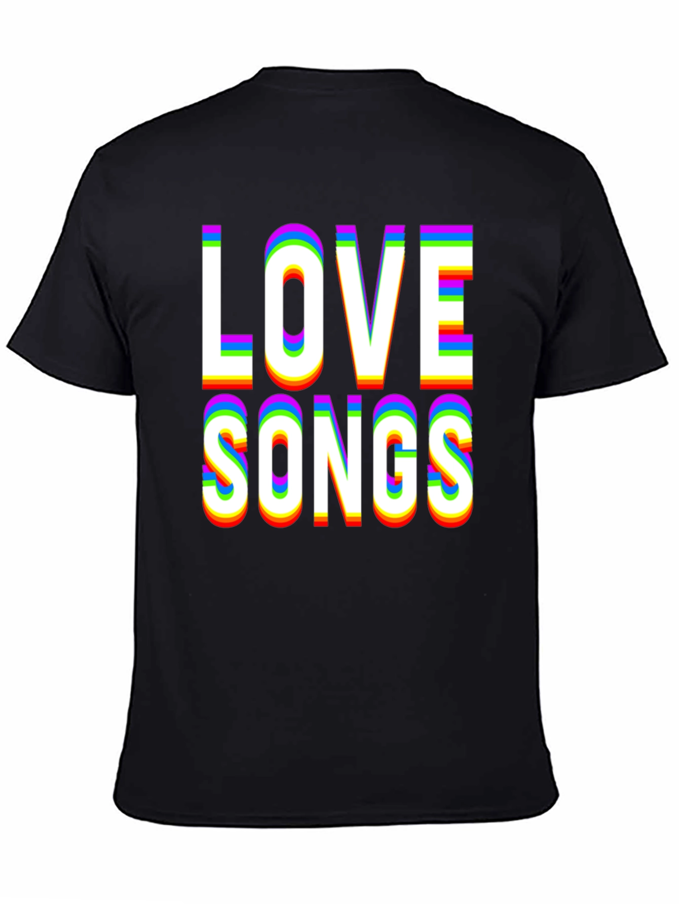 Love Songs Graphic Print Black T-Shirt