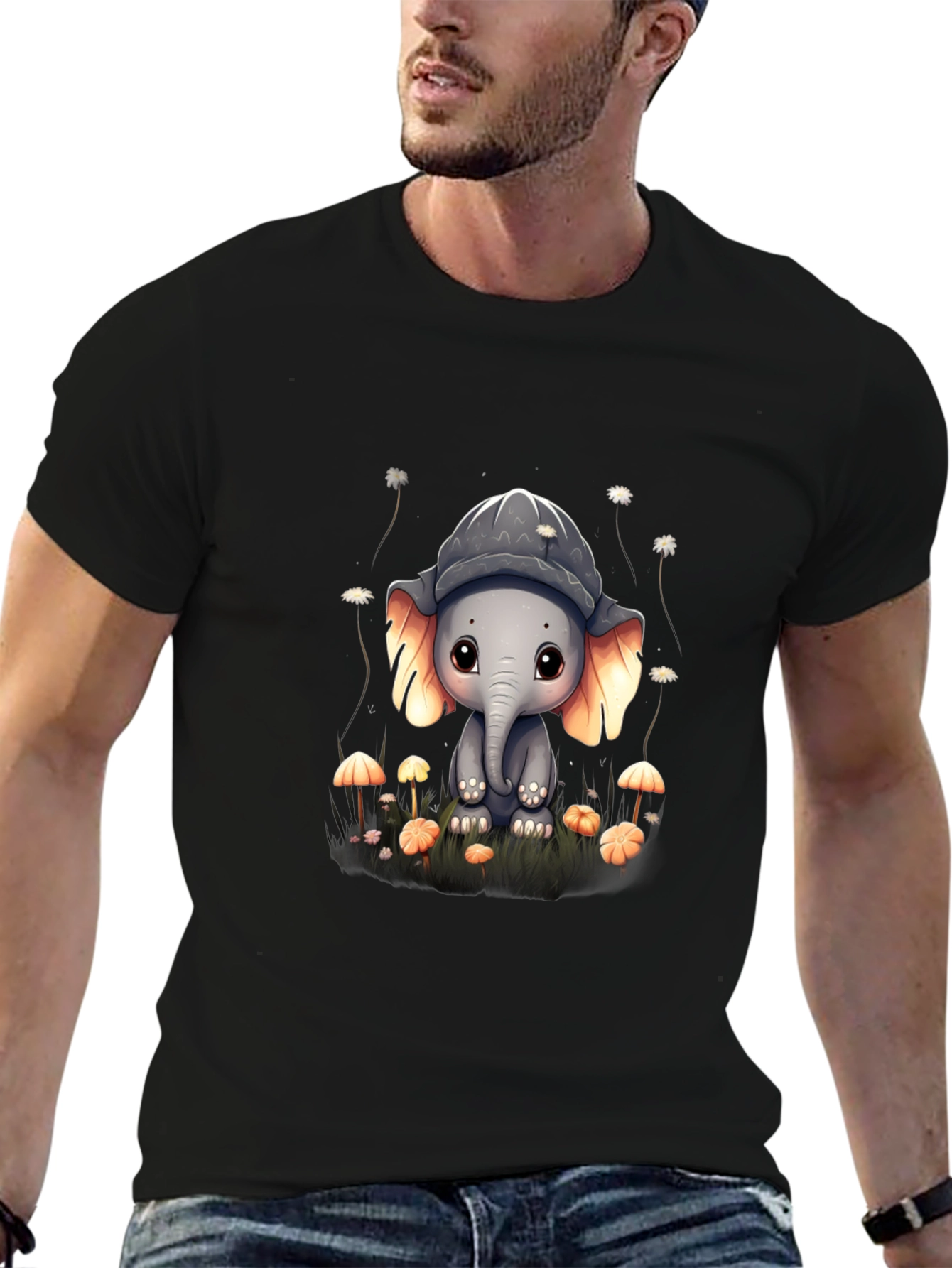 Elephant & Mushroom Graphic Tee