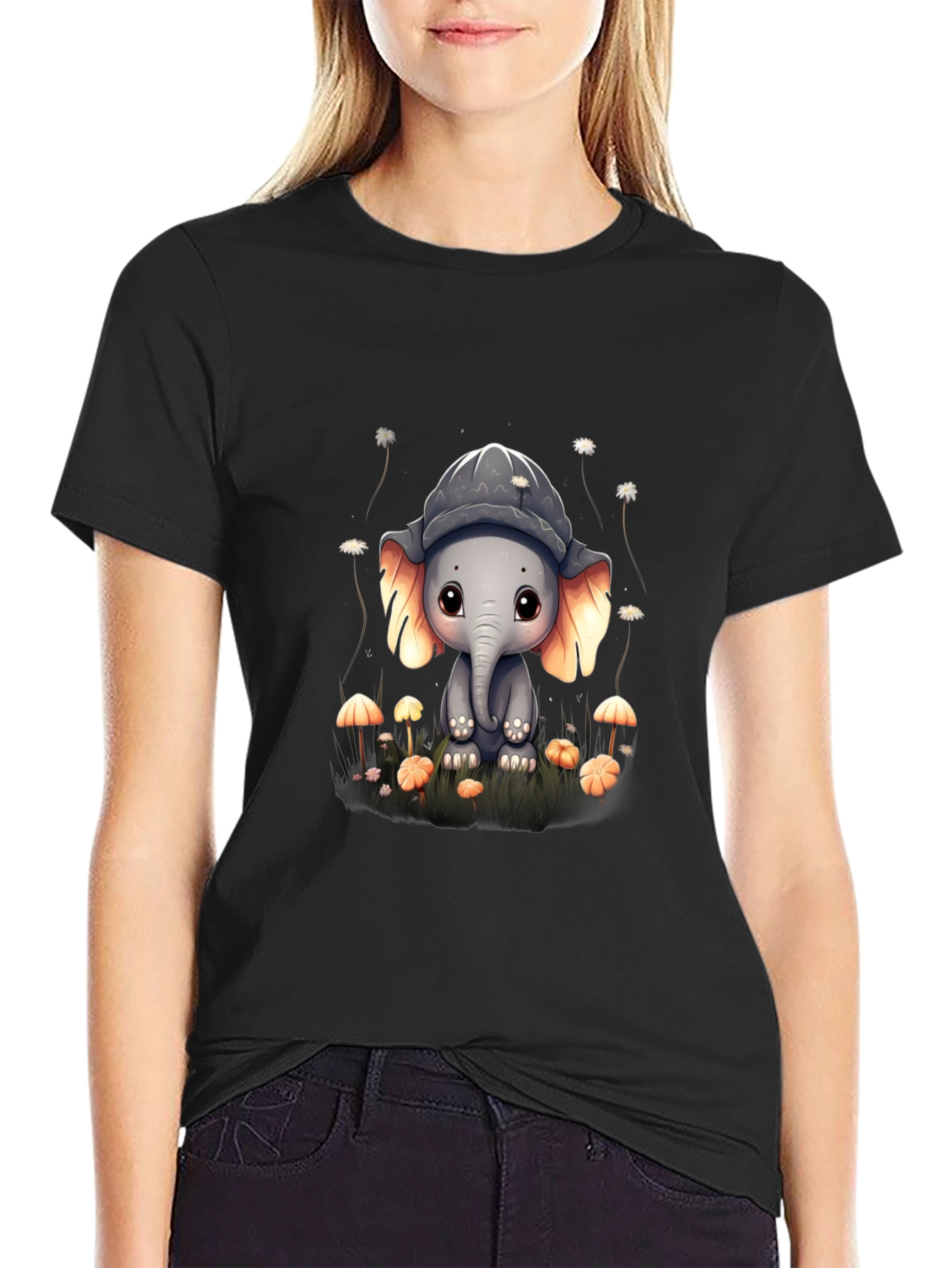 Elephant & Mushroom Graphic Tee